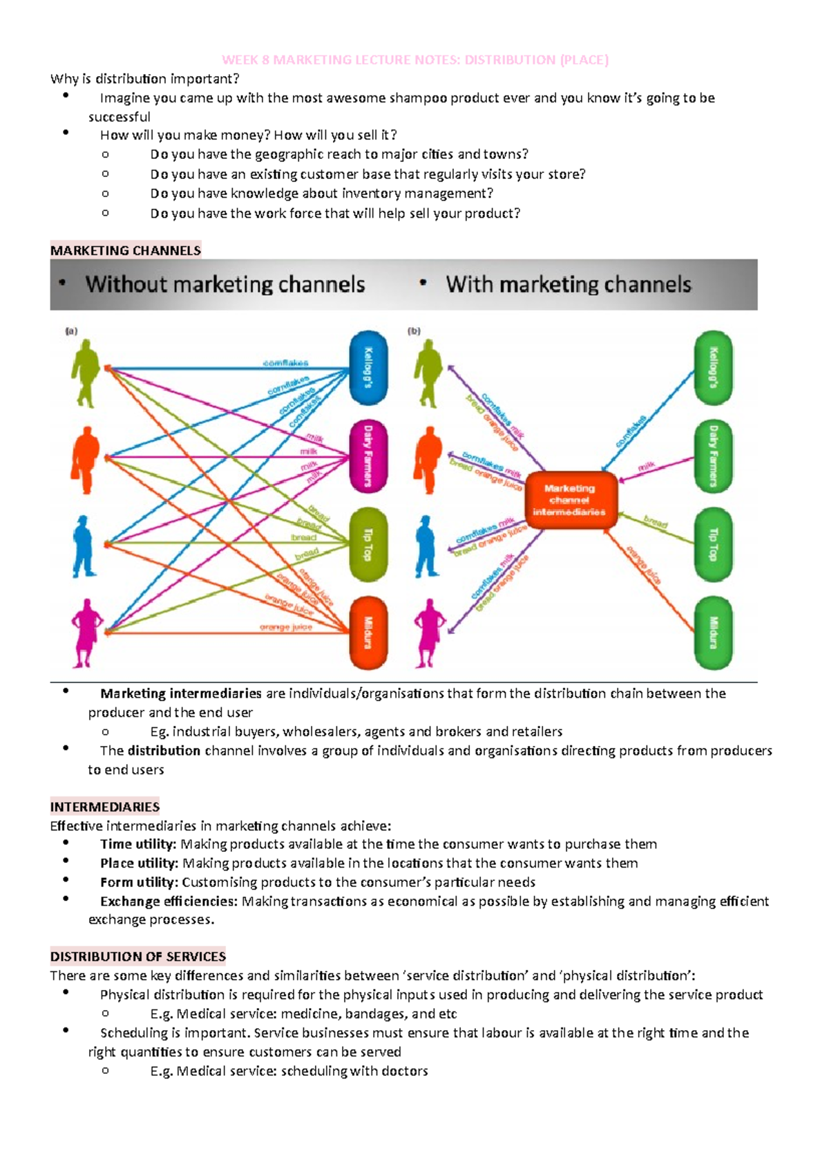 WEEK 8 Marketing Lecture Notes - WEEK 8 MARKETING LECTURE NOTES ...
