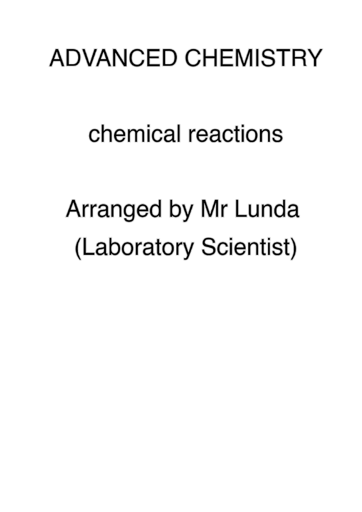 balancing chemical equations - Introductory Chemistry - Studocu