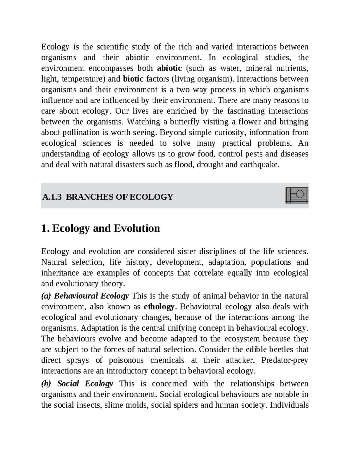 General science for UPSC-6 - Ecology is the scientific study of the ...
