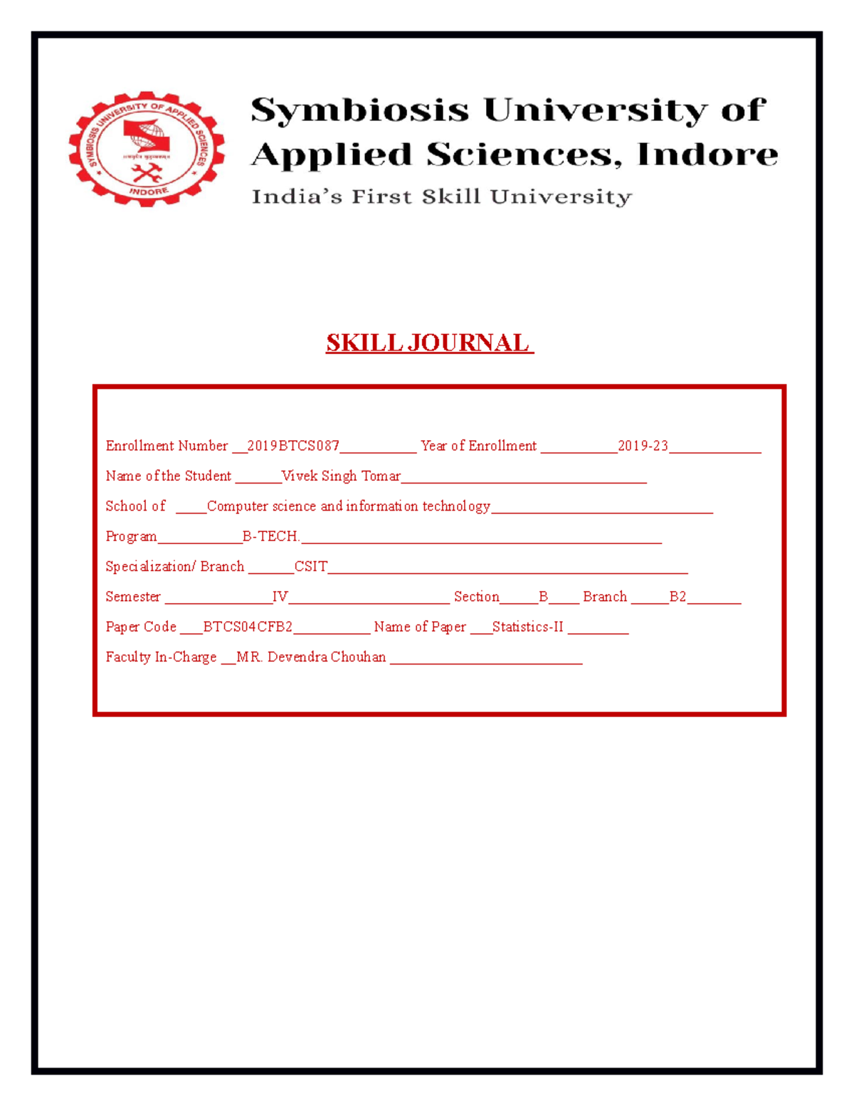 Stat 4 skill d - practicals related to dotnet - SKILL JOURNAL ...