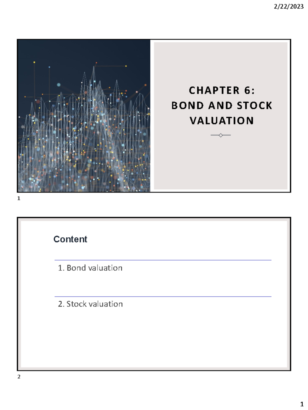 Chapter 6 - Bond and stock valuation - CHAPTER 6: BOND AND STOCK ...