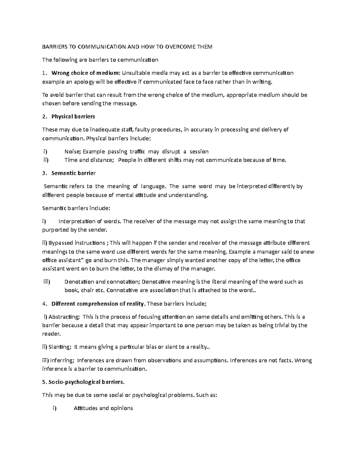 Barriers TO Communication AND HOW TO THEM BARRIERS TO