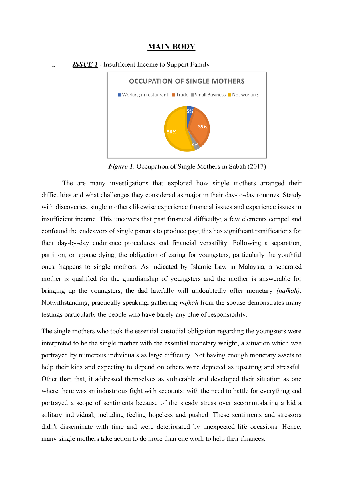 eco261 individual assignment poverty