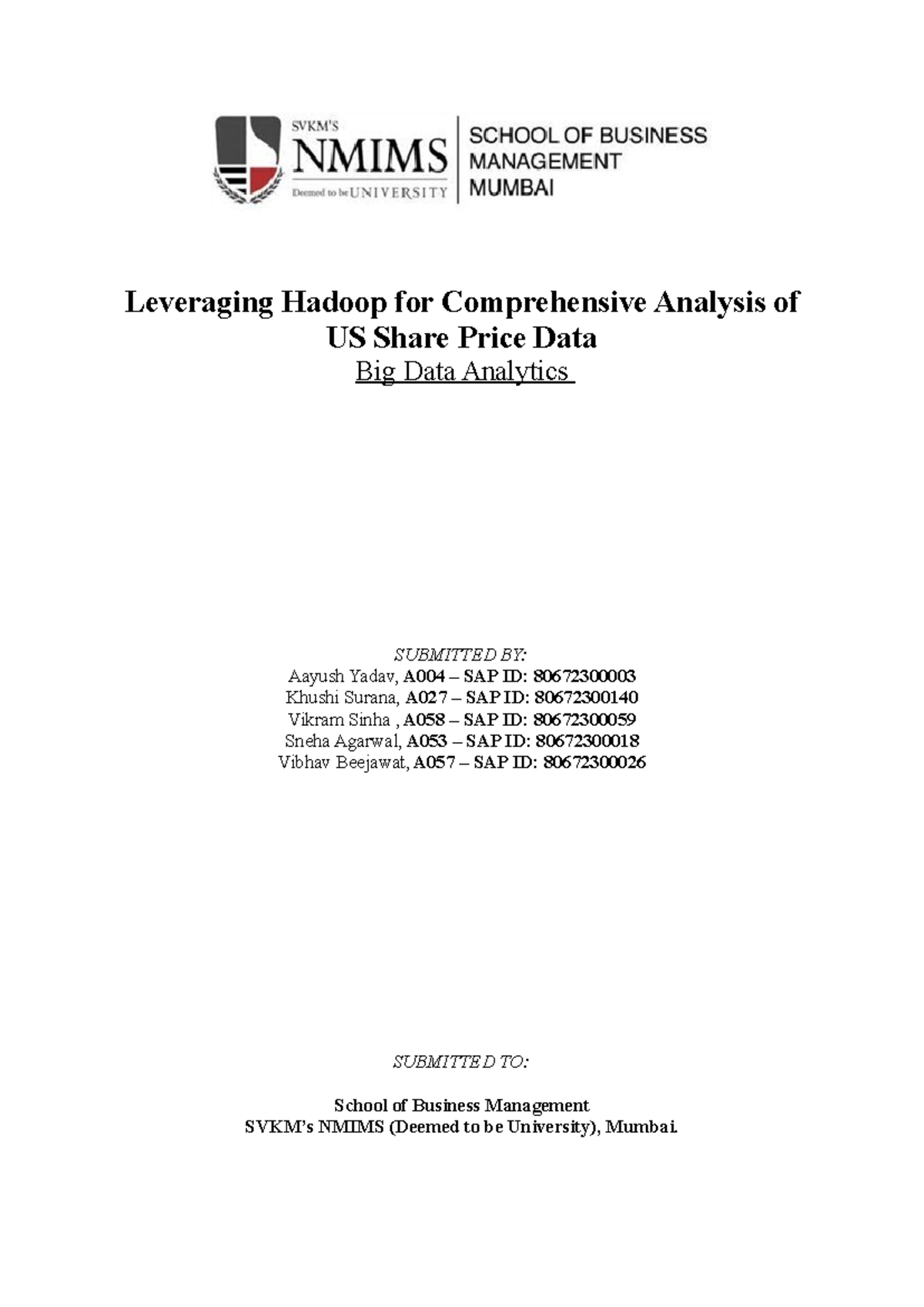 A Group 5 BDA Assignment - Leveraging Hadoop for Comprehensive Analysis ...
