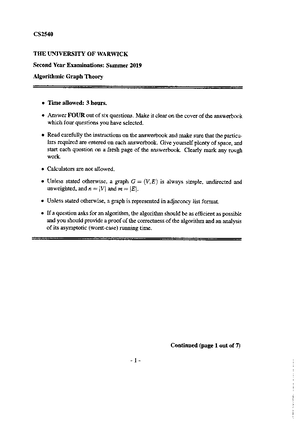 Cs254 18 June 2021 Aep - Past Paper - THE UNIVERSITY OF WARWICK ...