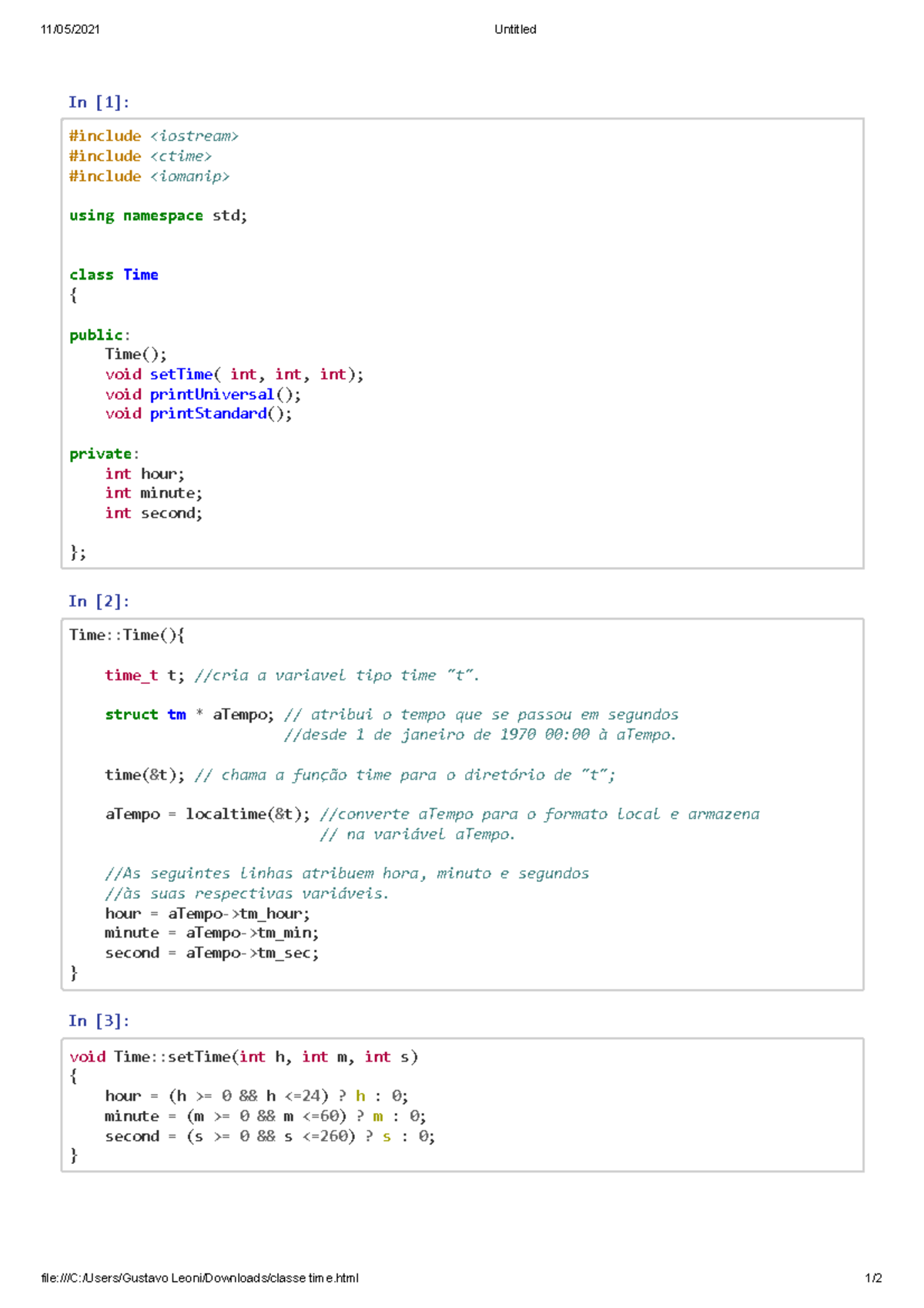 Aprimorando classe Time - 11/05/2021 Untitled file:///C:/Users/Gustavo ...