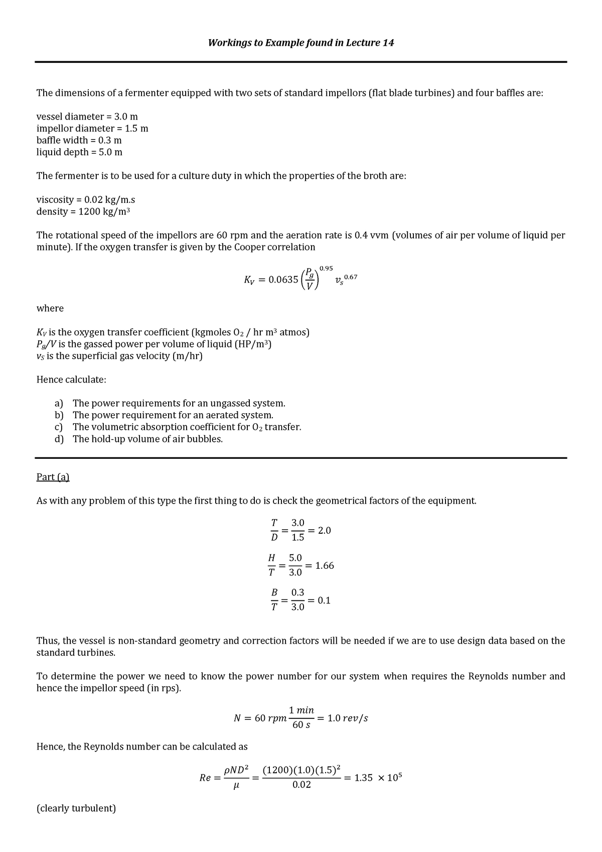 Workings to Example in Lecture 14 - Workings to Example found in ...