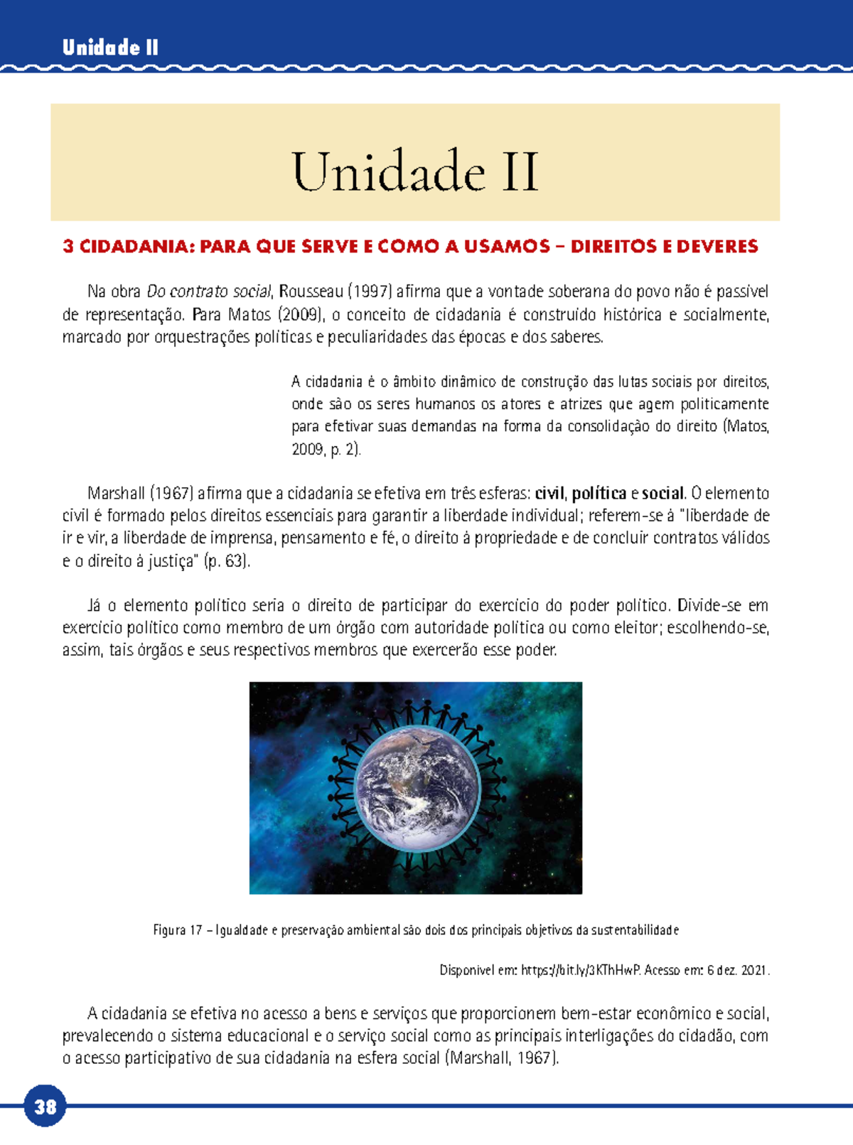 Livro Texto - Unidade II - Unidade II Unidade II 3 CIDADANIA: PARA QUE ...