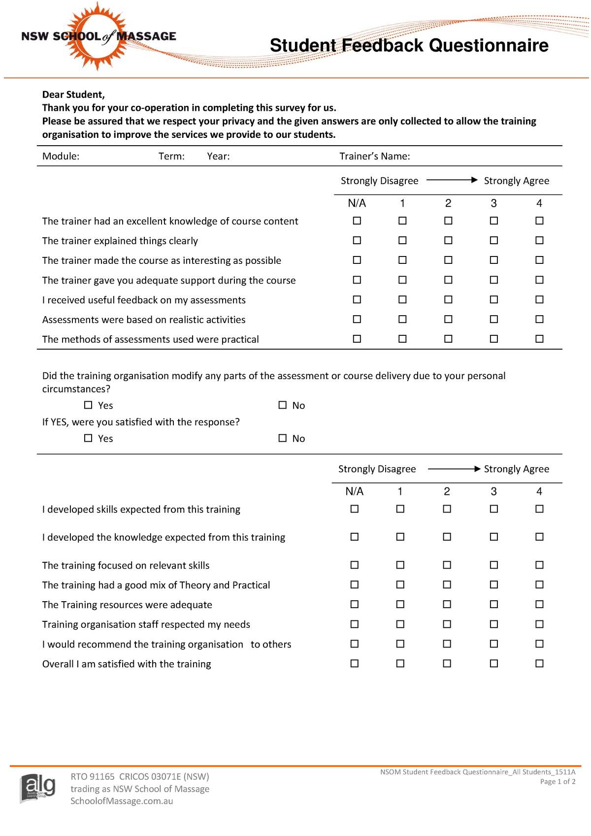 Student Feedback - com NSOM Student Feedback Questionnaire_All Students ...