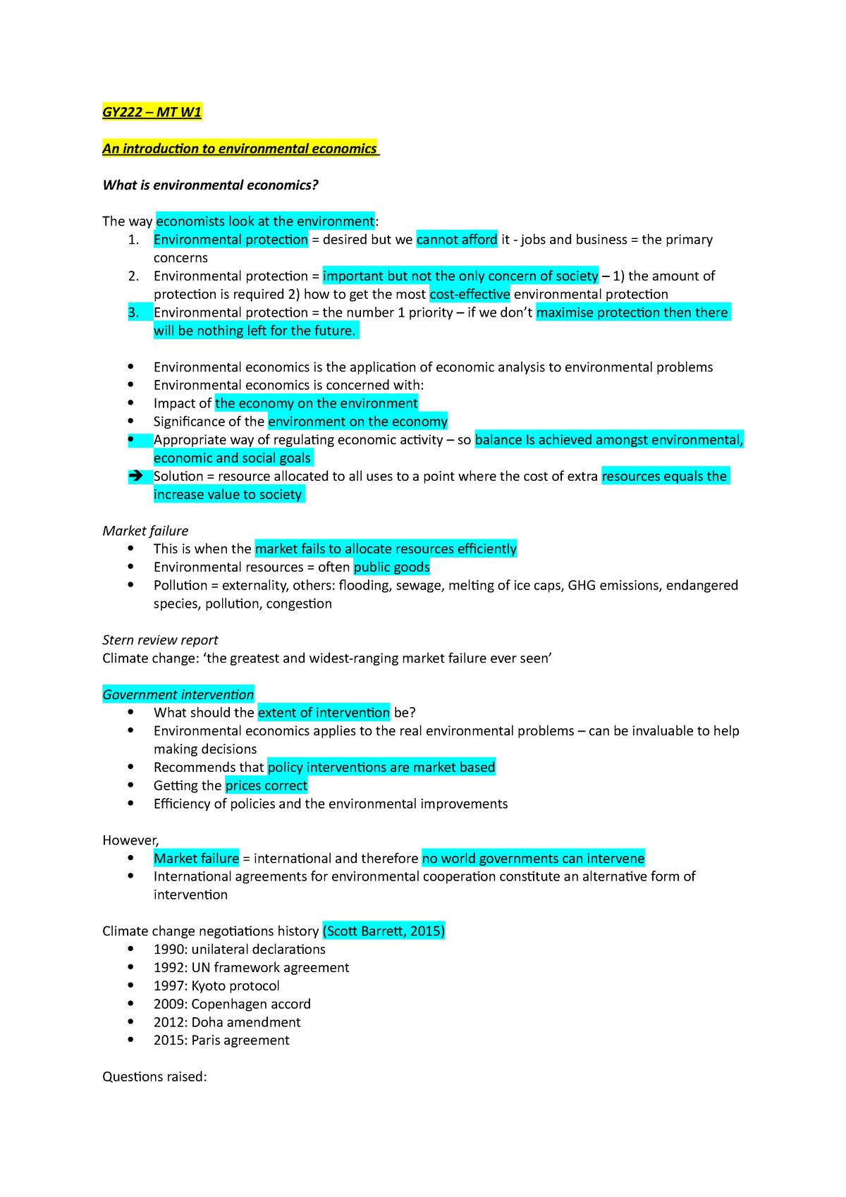 environmental economics bachelor thesis