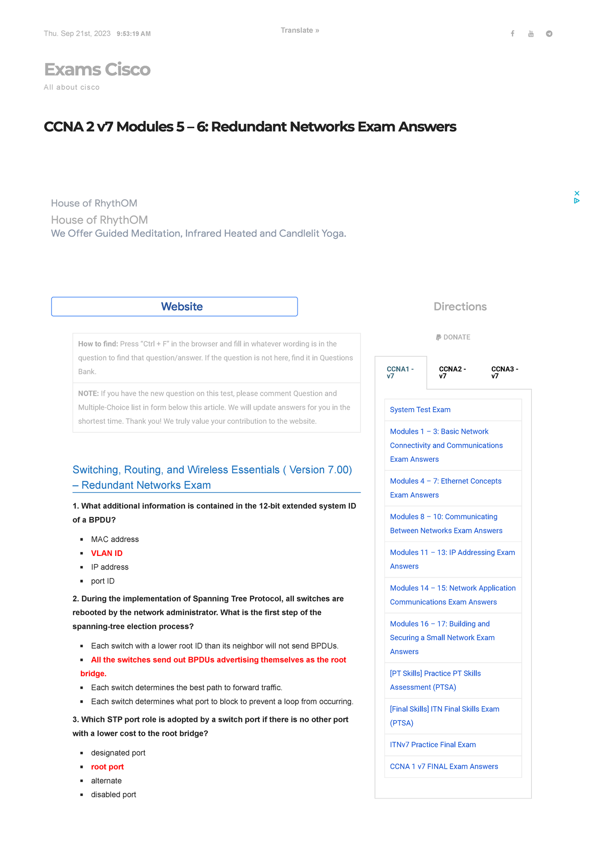 CCNA 2 v7 Modules 5 6 Redundant Networks Exam Answers Exams Cisco Thu. Sep 21st, 2023 953