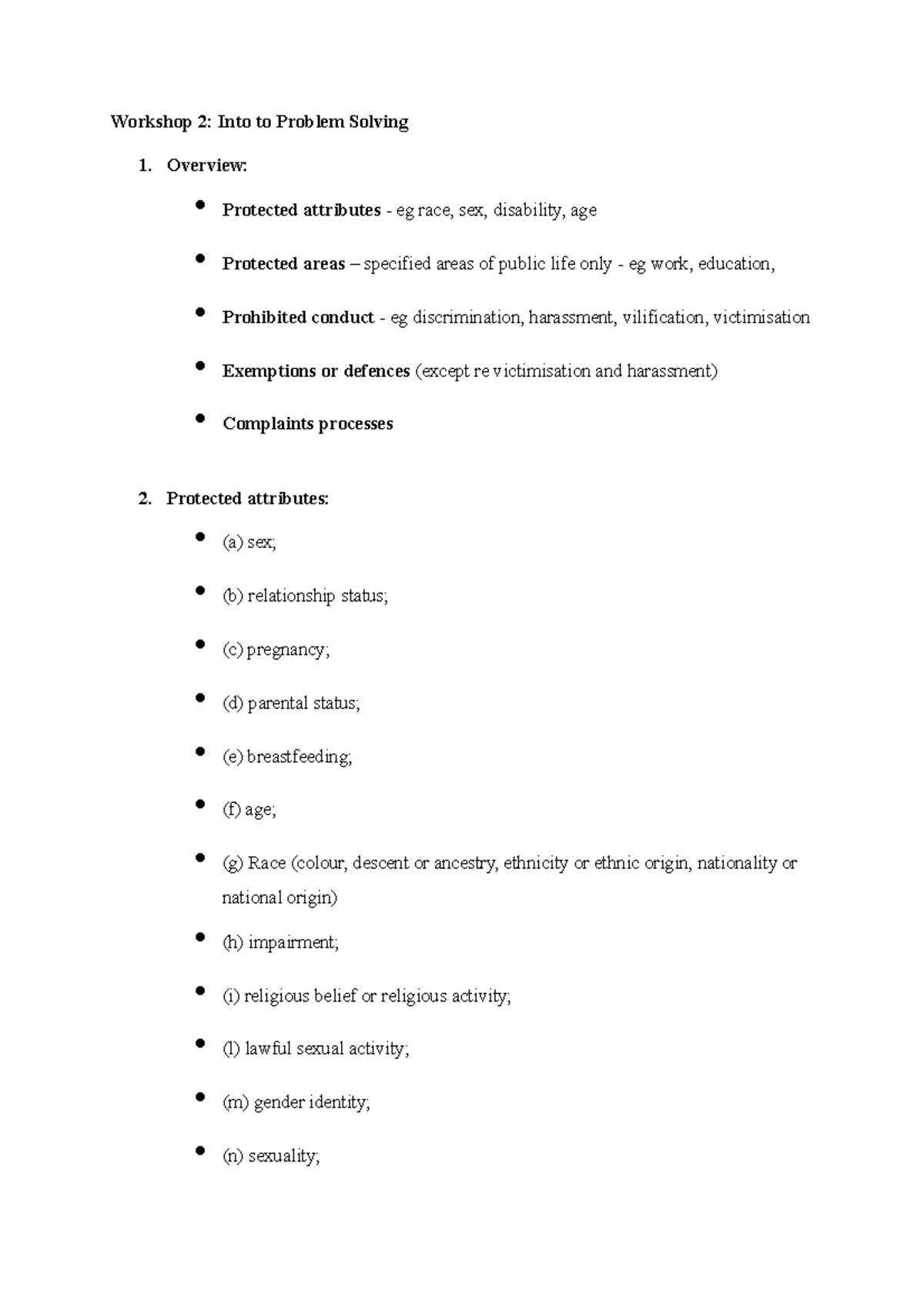 Workshop 2 - problem solving - Workshop 2: Into to Problem Solving 1 ...