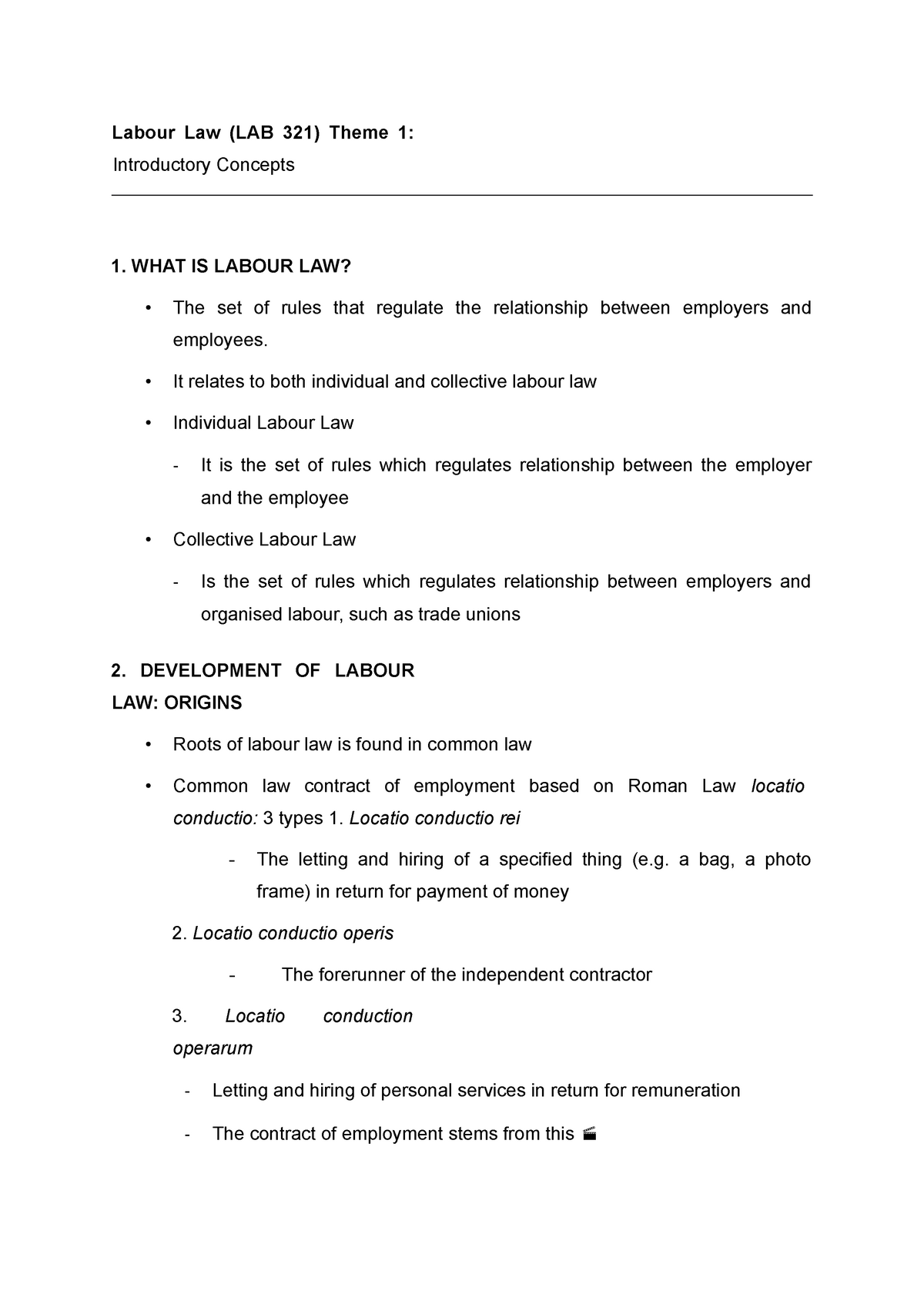 labour law topics for dissertation