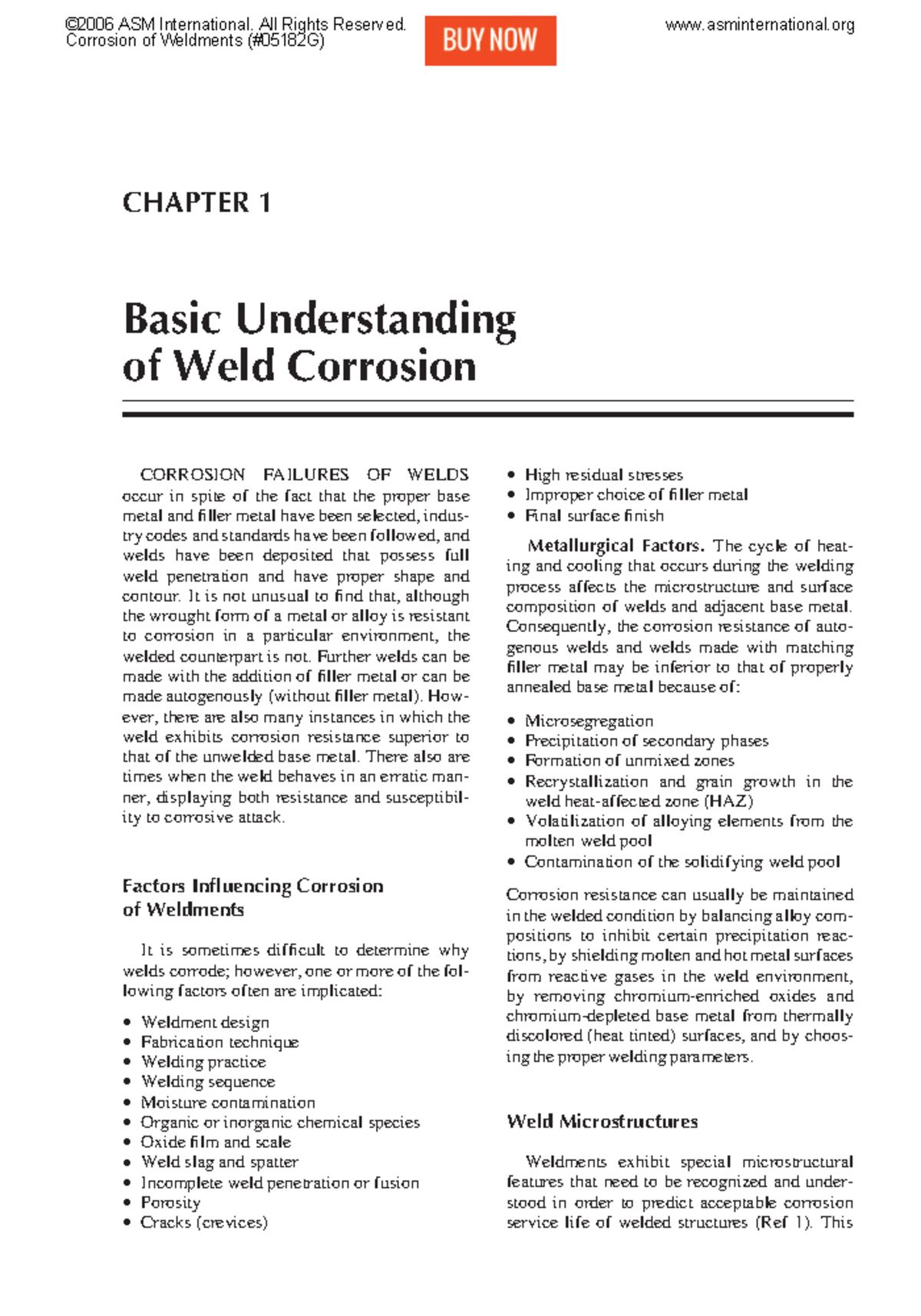 WELD Notes ASM - CHAPTER 1 Basic Understanding of Weld Corrosion ...