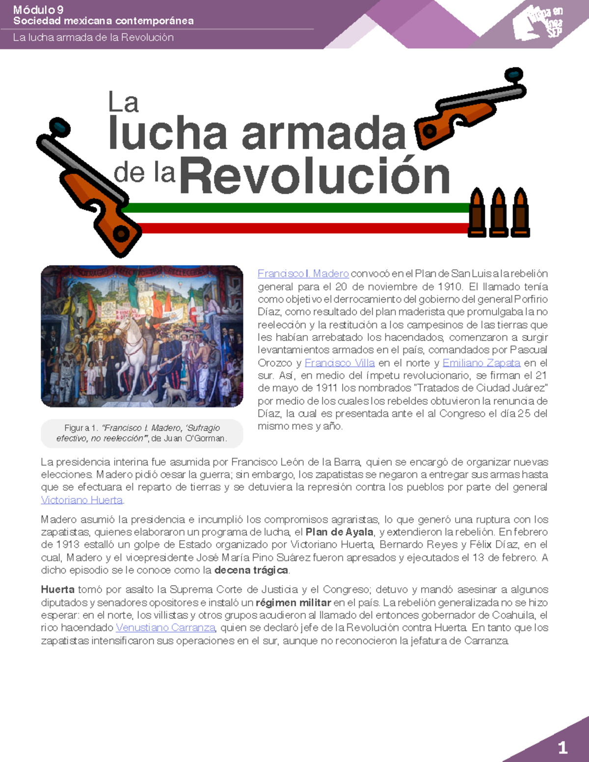 M09 S2 La Lucha Armada De La Revolución PDF - Literatura - UANL - Studocu