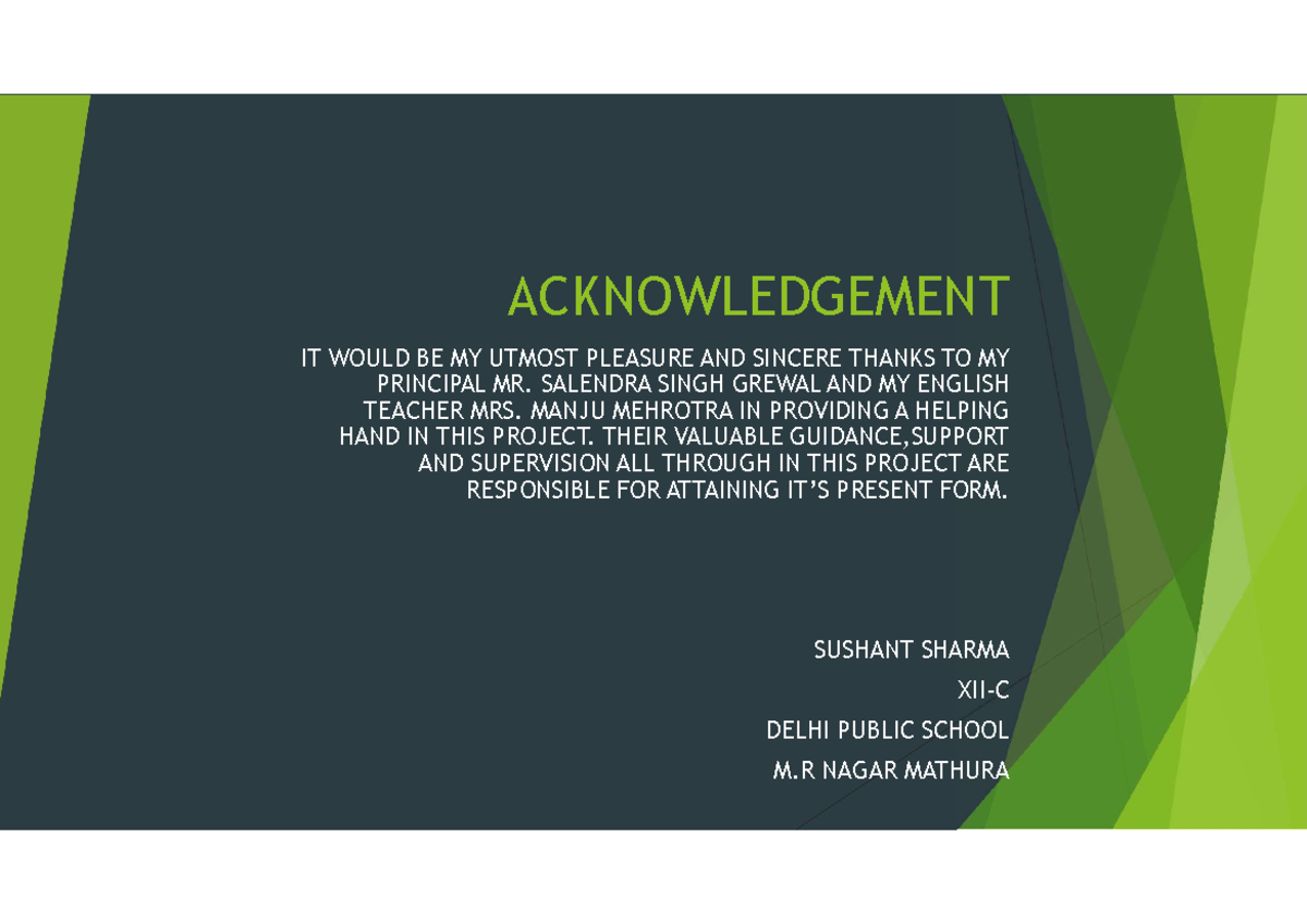 Bb2 - very goog - ACKNOWLEDGEMENT IT WOULD BE MY UTMOST PLEASURE AND ...