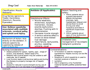 Drug card 5 - none - Drug Card Name Rose Tip Date Classification ...