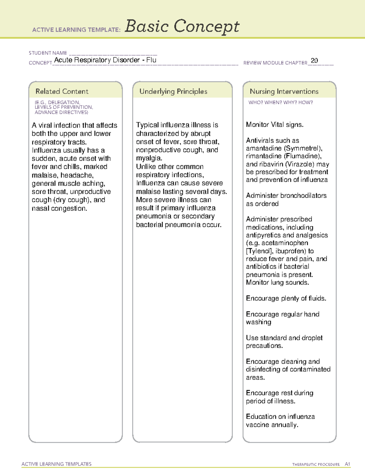 Template 2 - SURG 2405 - ACTIVE LEARNING TEMPLATES TherapeuTic ...