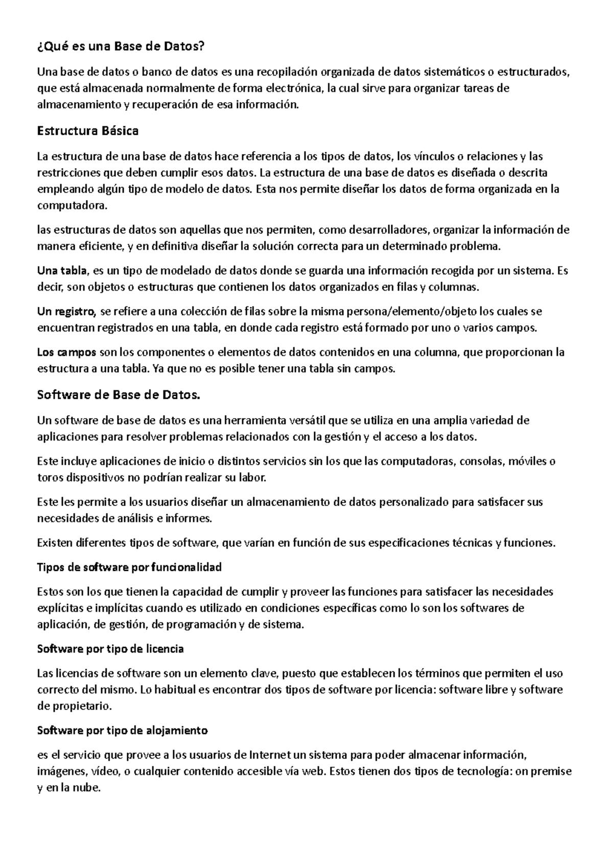 Aplicaciones E Implicaciones DE LAS Bases DE Datos - ¿Qué es una Base ...