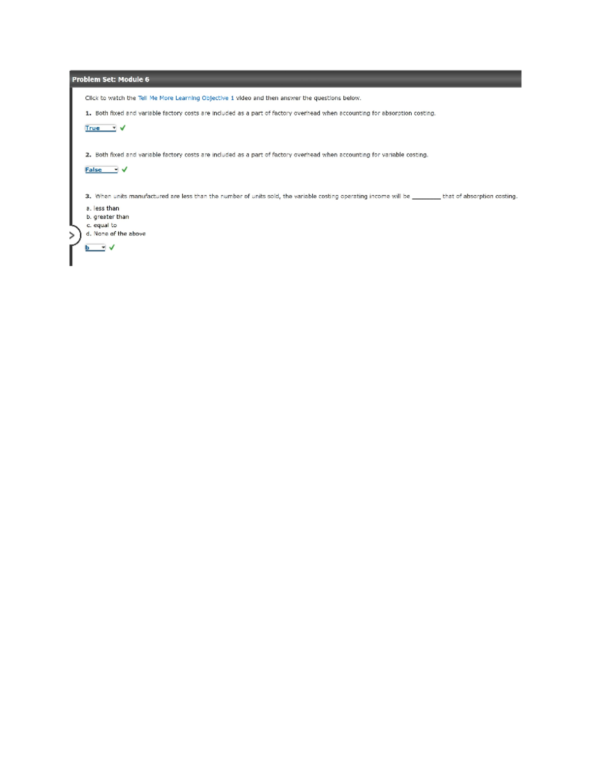 Problem set 6 - Problem Set: Module 6 Click to watch the Tell Me More ...