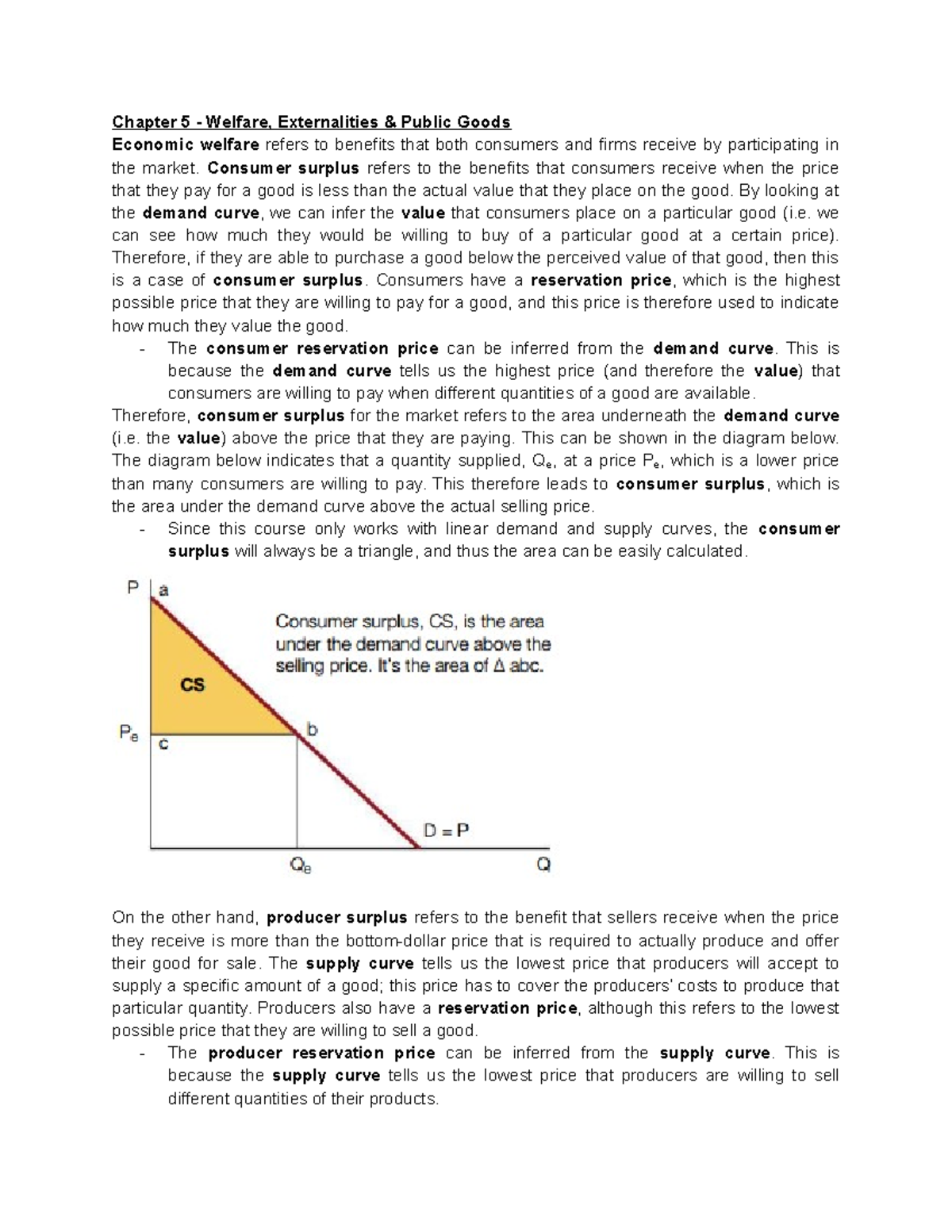 Chapter 5: Welfare Externalities Public Goods - Studocu