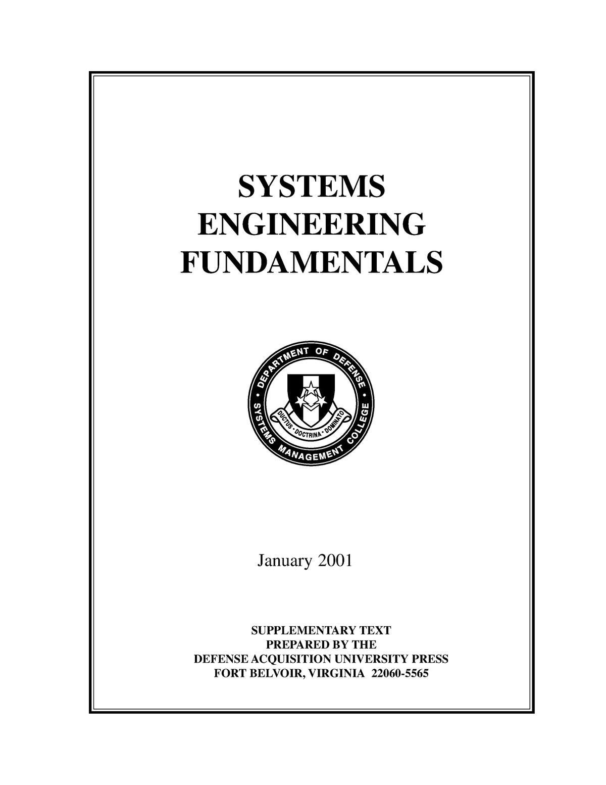 Systems Engg - LEARN - Introduction Systems Engineering Fundamentals i ...