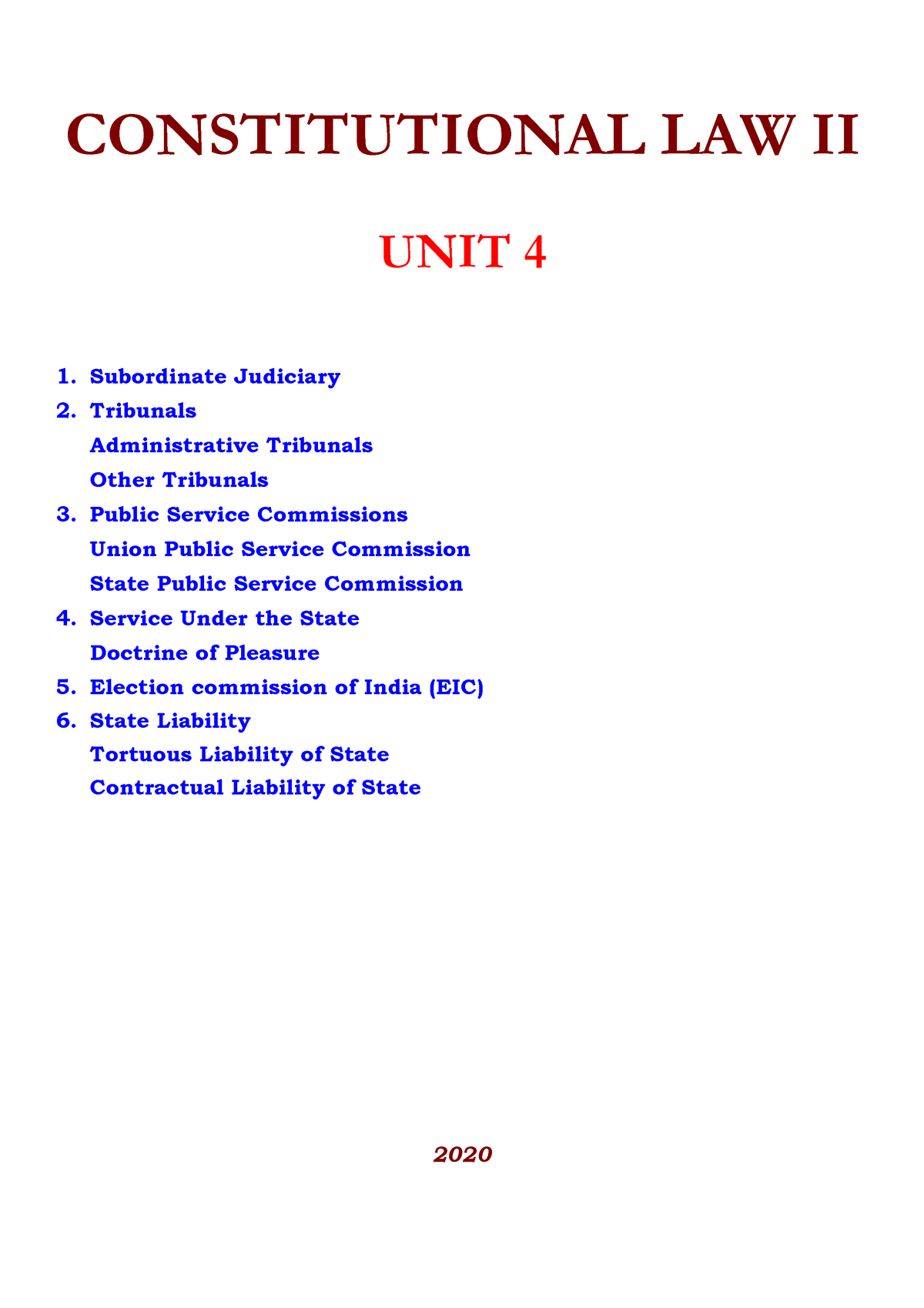 Constitutional Law II - Unit 4 - CONSTITUTIONAL LAW II UNIT 4 1 ...