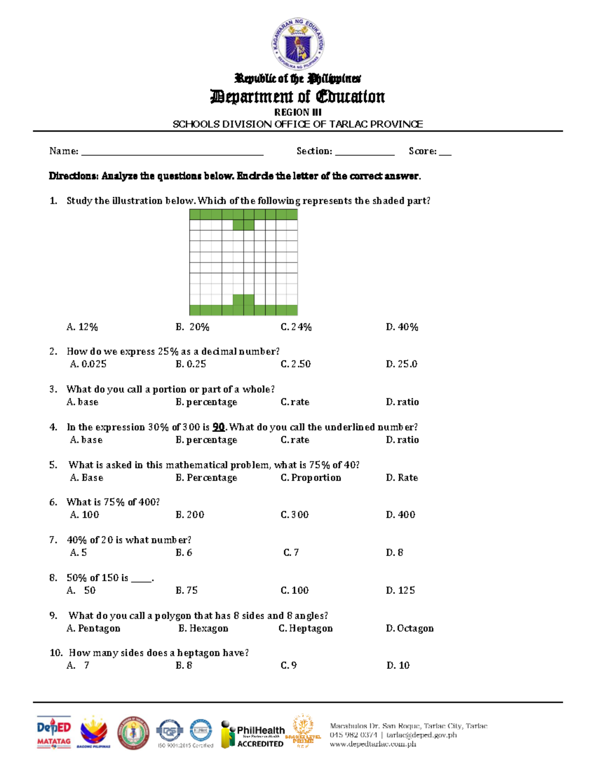 Q3 Math 5 - Activity sheets - Department of Education REGION III ...