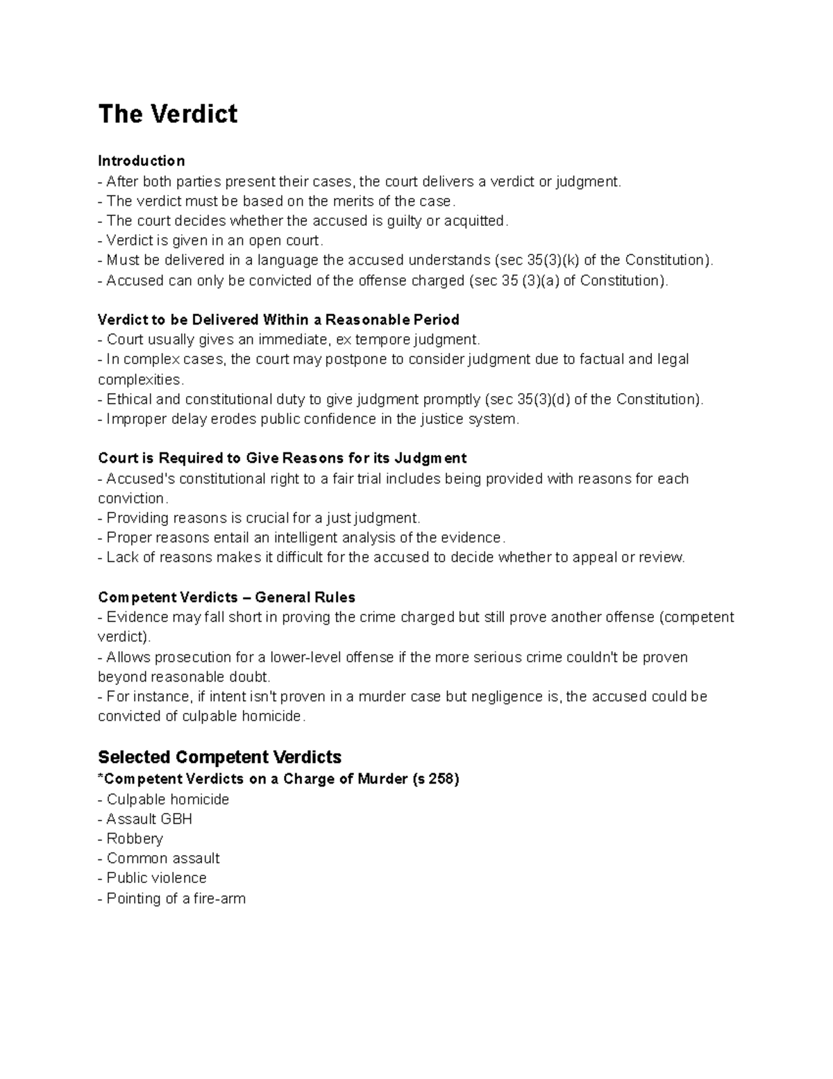 The Verdict The Verdict Introduction After both parties present