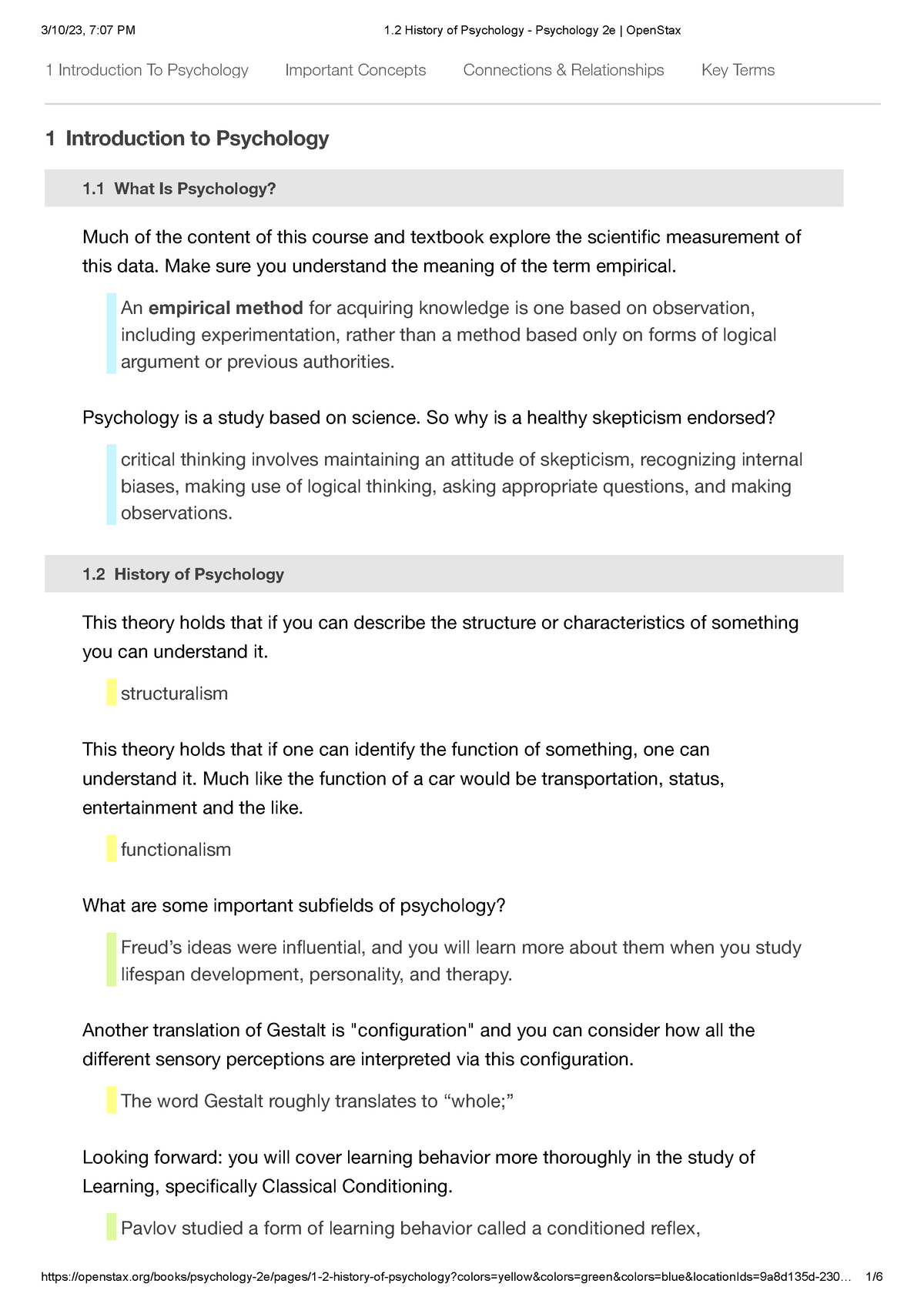 1.2 History Of Psychology - Psychology 2e Open Stax - 1 Introduction To ...