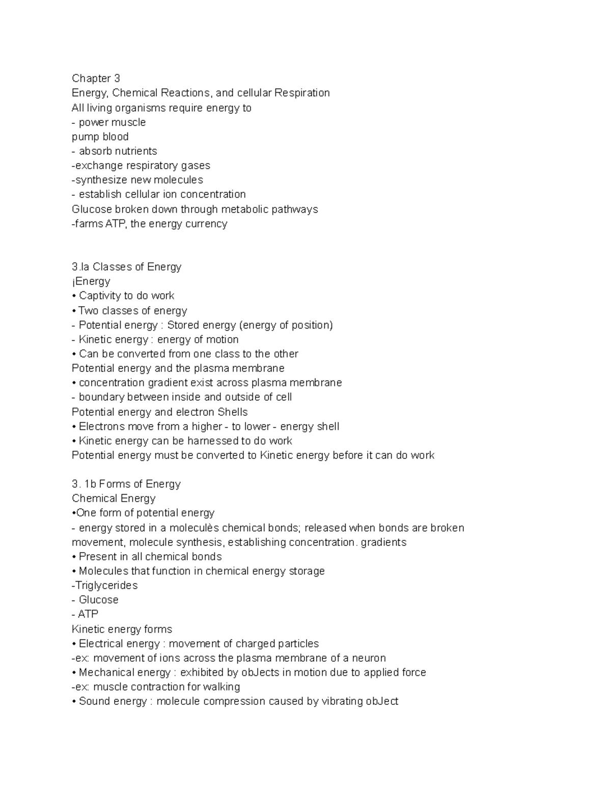 Chapter 3 Notes - BIOL 2402 - LSC - Studocu