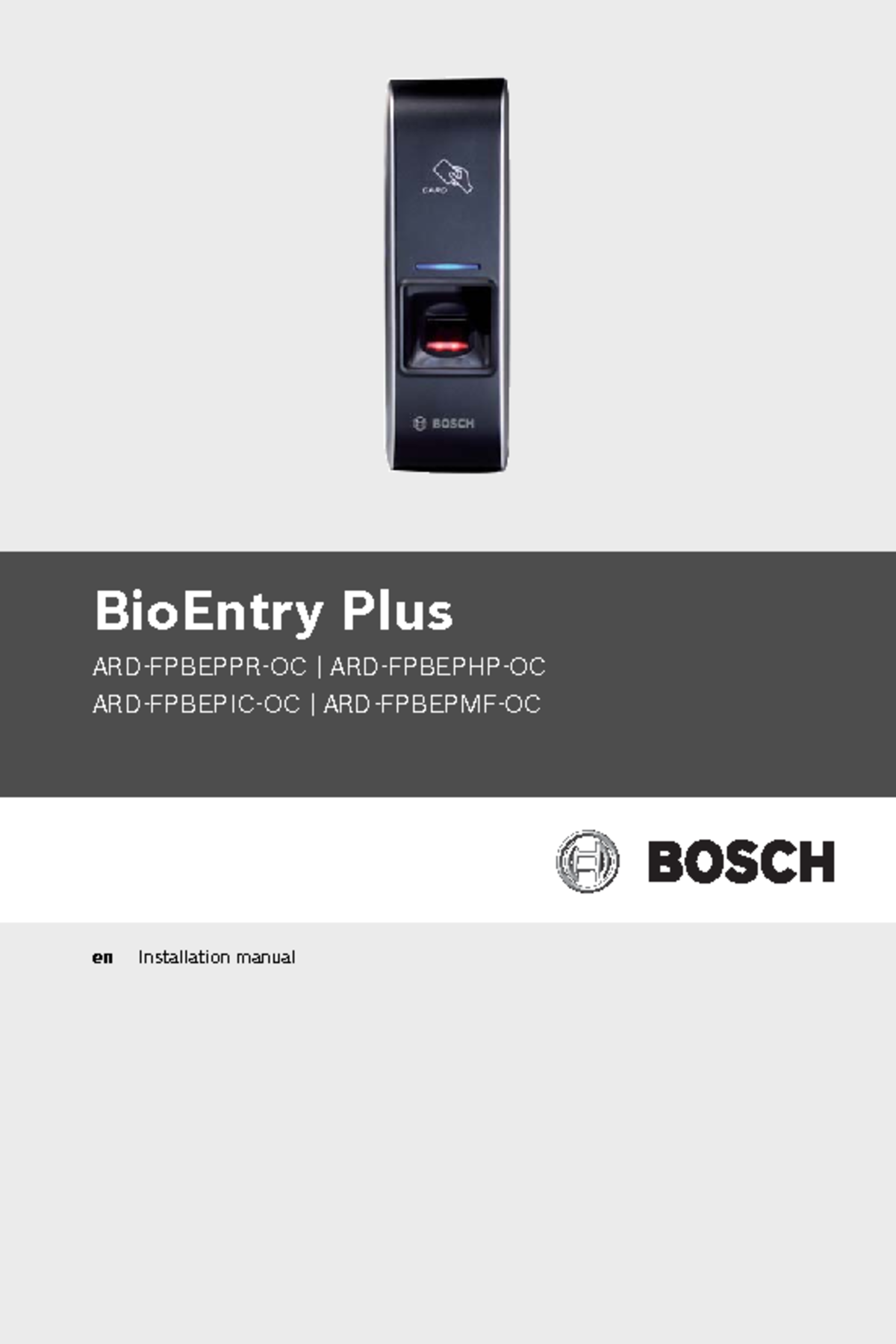 ARD- Fpbepxx-OC EN V1 2 - apuntes de informacion - BioEntry Plus ARD ...