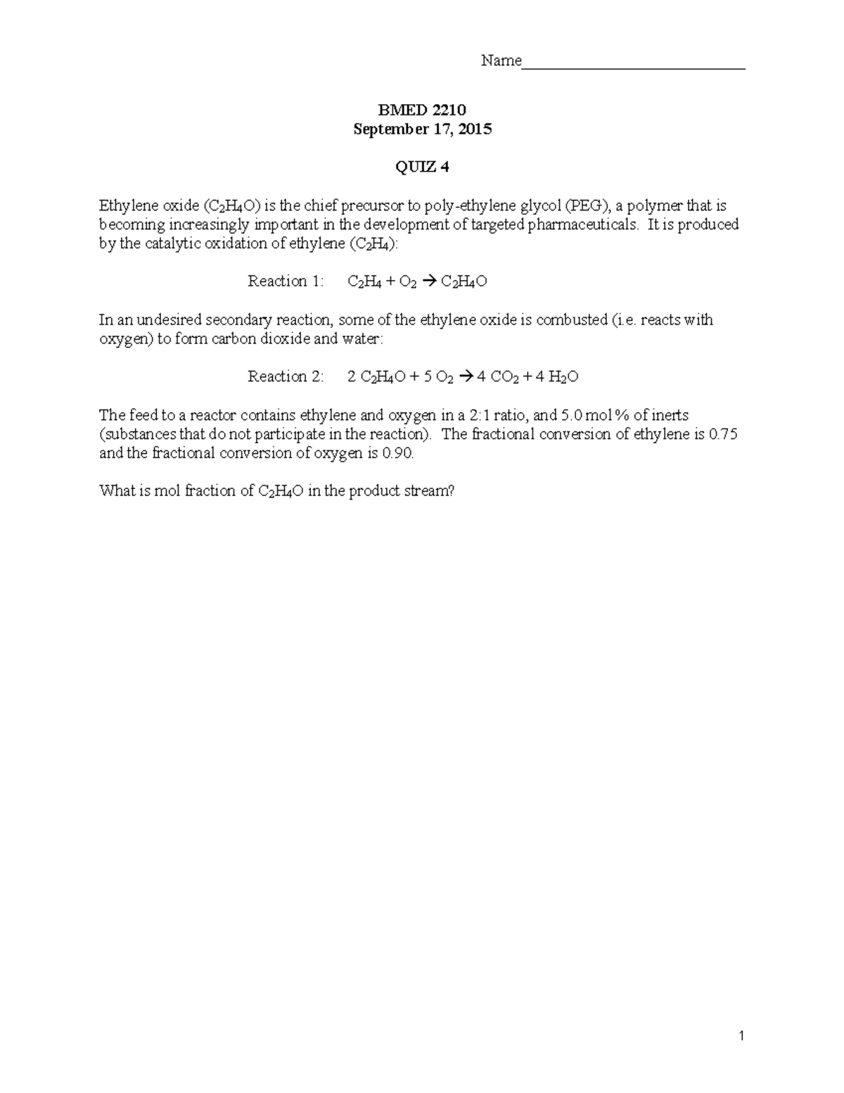 Practice Quiz 4 - Name___________________________ 1 September 17, 2015 ...