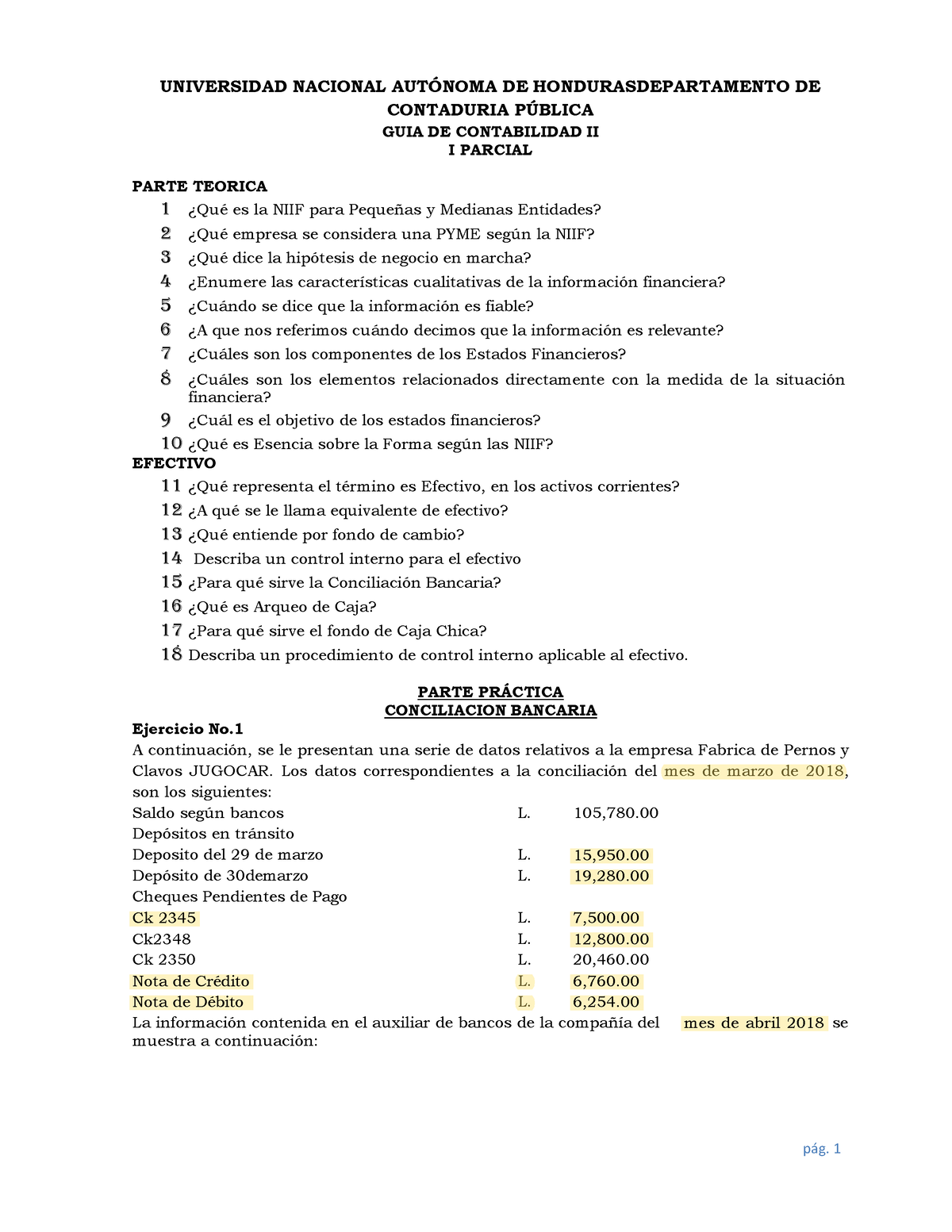 GUIA CB Primer Parcial - 6,760. Mes De Abril 2018 UNIVERSIDAD NACIONAL ...