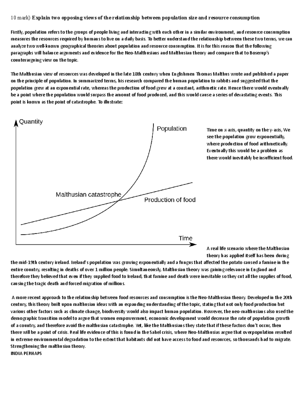 malthusian theory essay