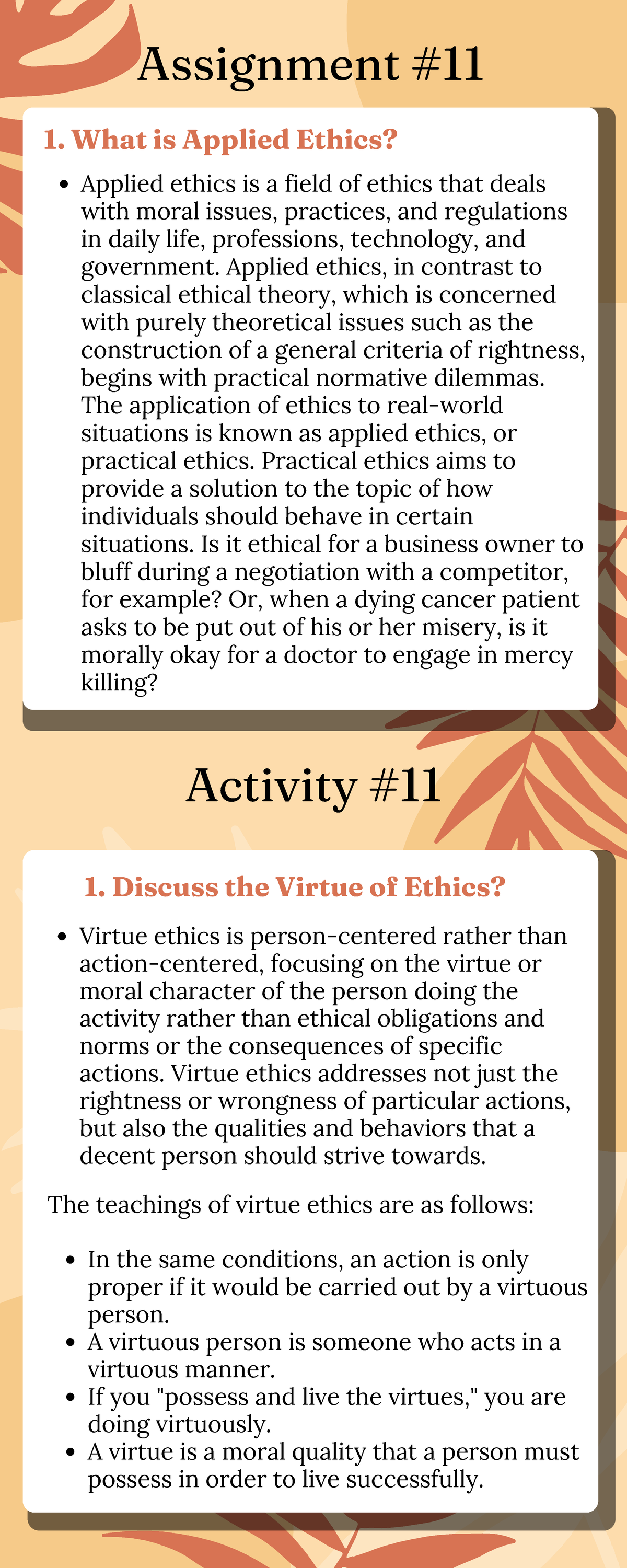 Applied And Virtue Of Ethics - Virtue Ethics Is Person-centered Rather ...