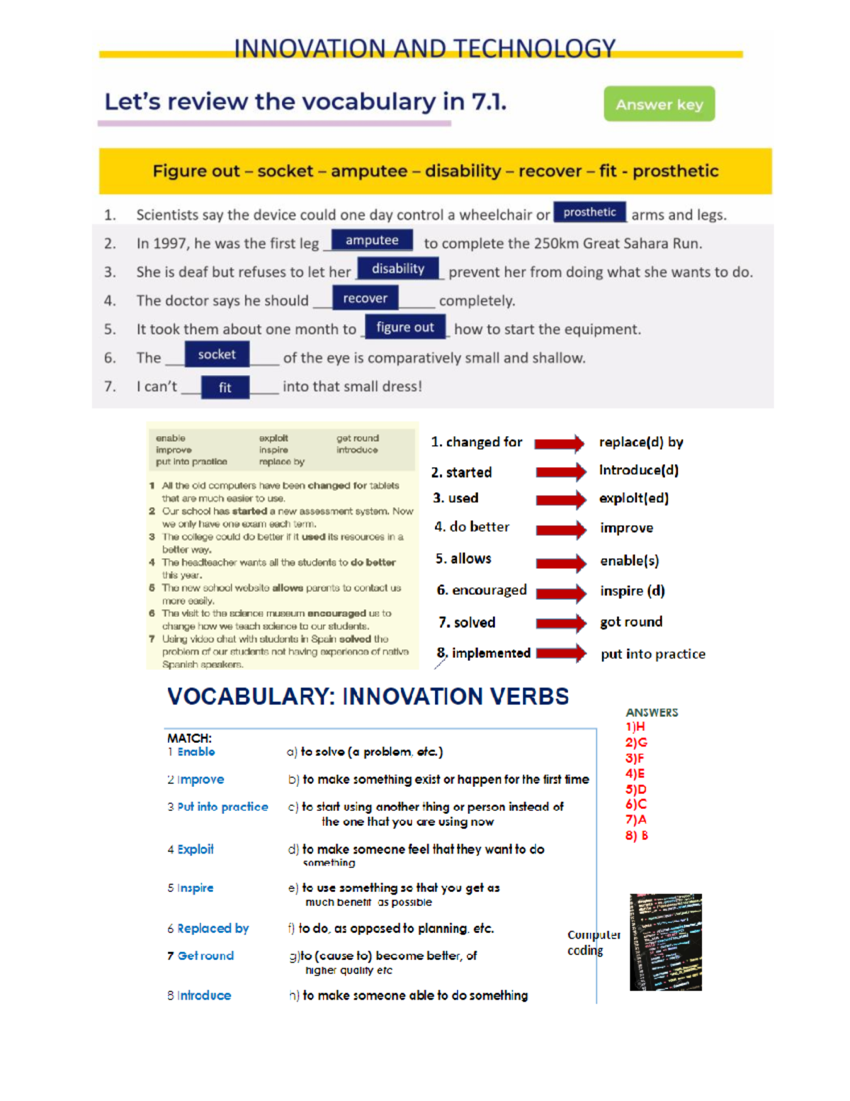 Vocabulary-VI English - ingles IV - Studocu