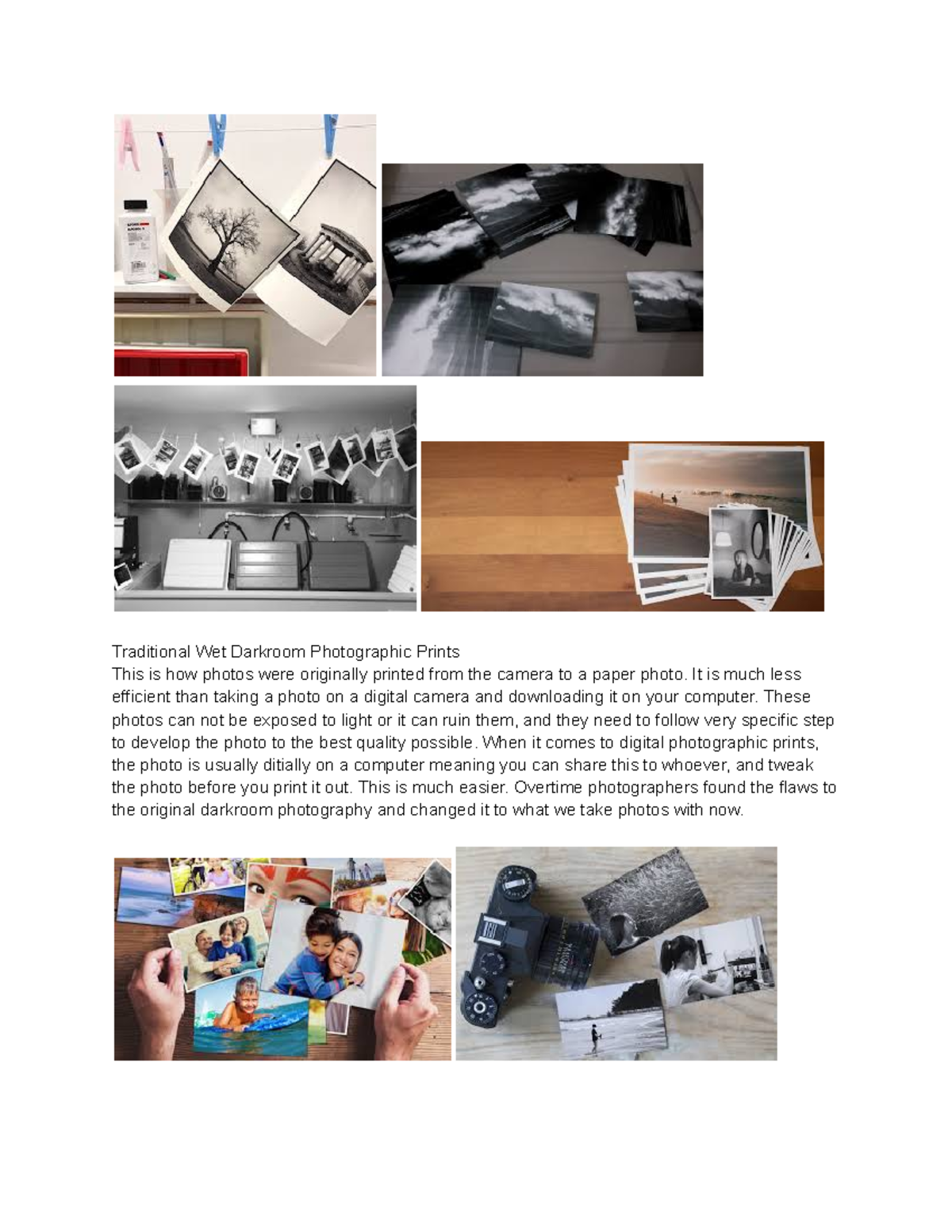 Unit 4 Lab Digital Photography Traditional Wet Darkroom