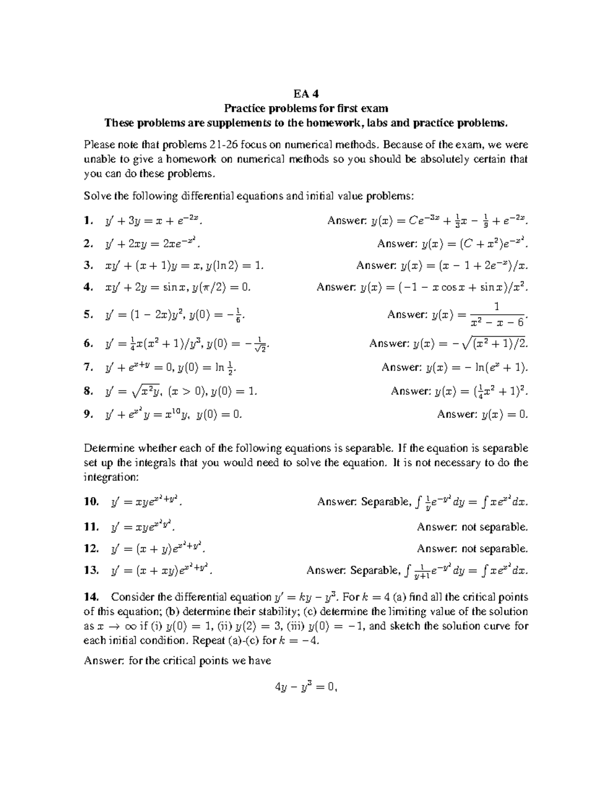 Midterm 1 Practice Problems With Solutions Gen Eng 5 4 Studocu