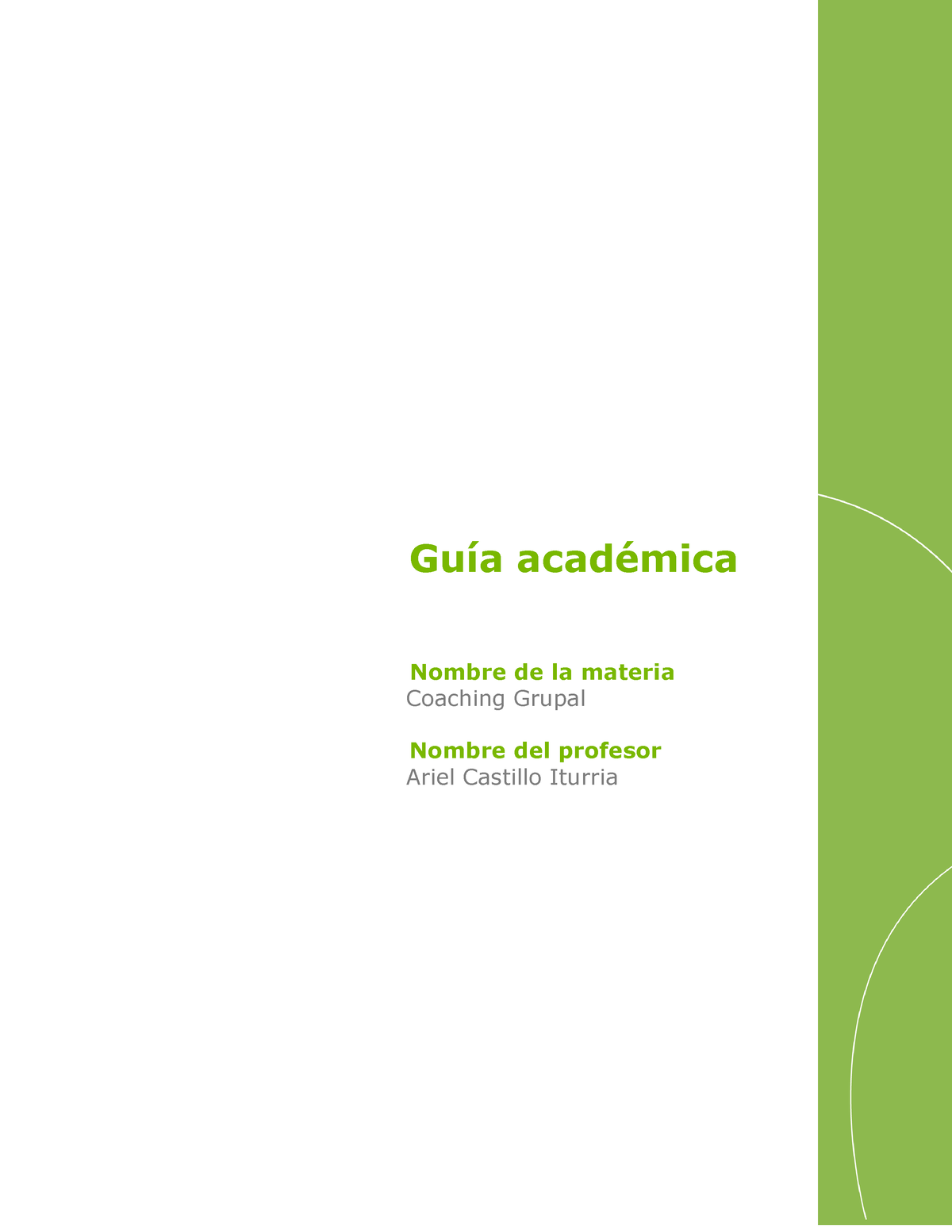 Guía Académica Coaching G - Guía Académica Nombre De La Materia ...