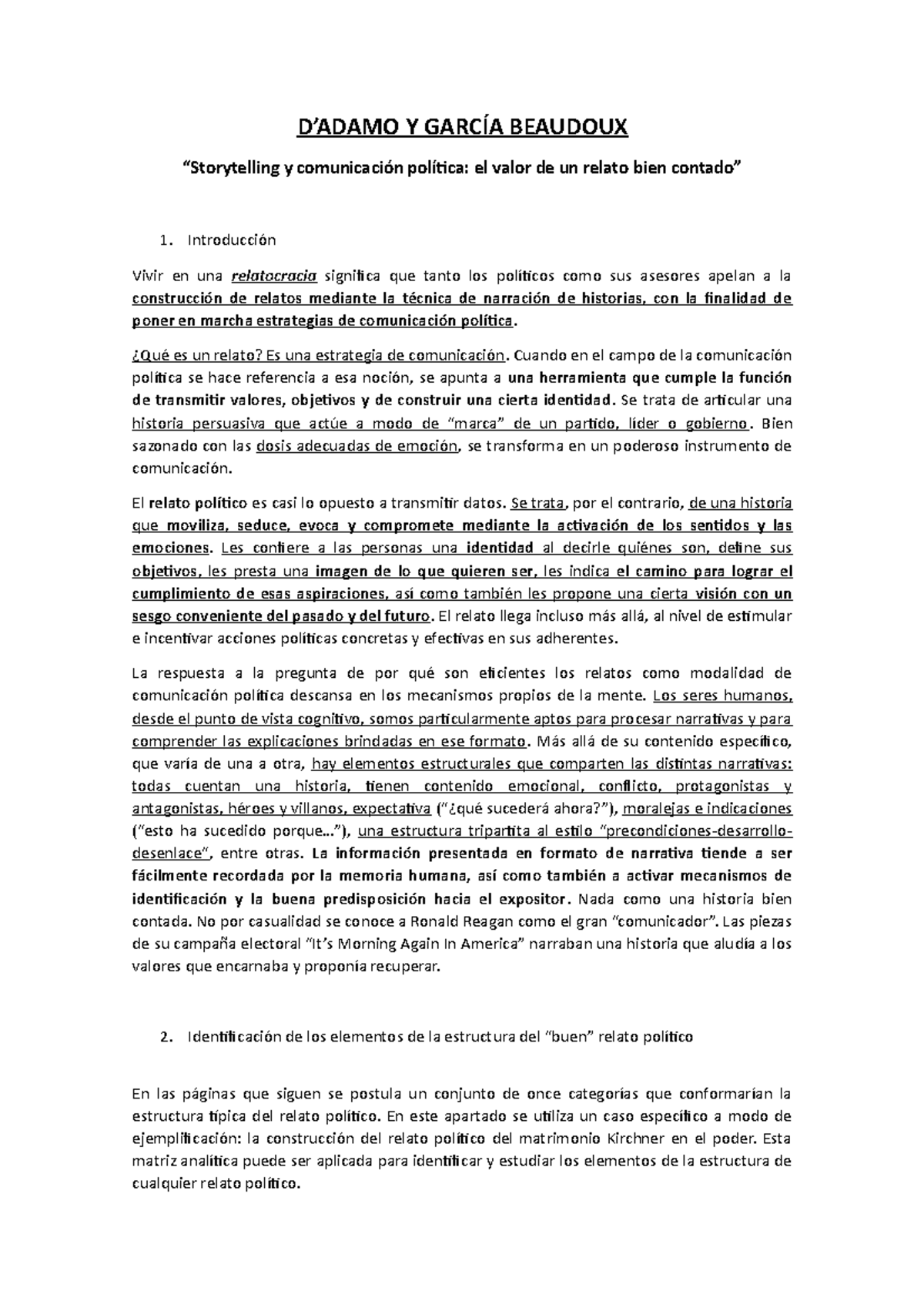 D’ Adamo Y GarcíA Beaudoux - Resumen - D’ADAMO Y GARCÍA BEAUDOUX ...