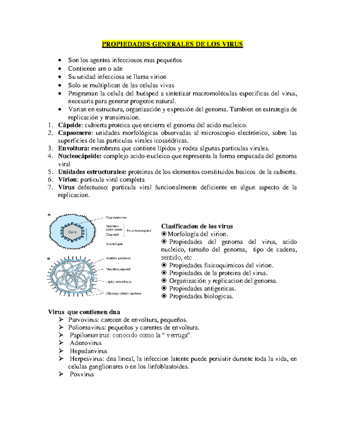 propiedades generales de los virus microbiologia