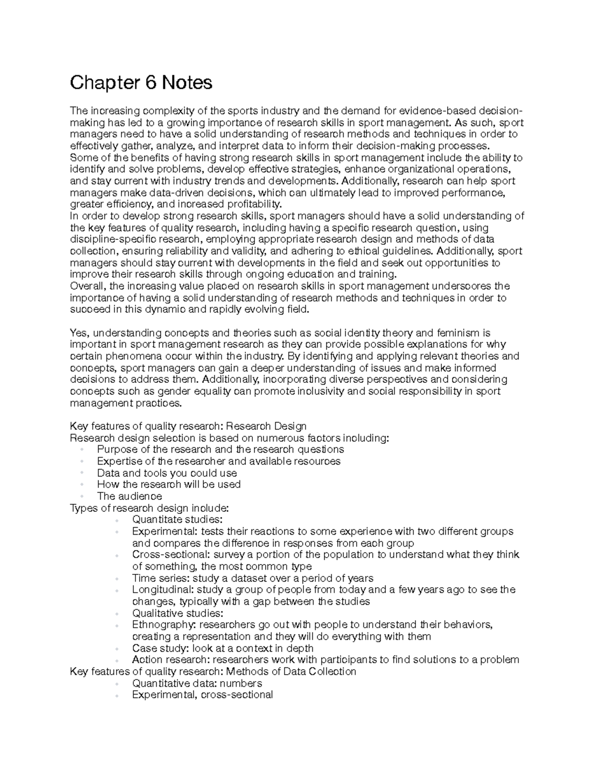 Chapter 6 Notes - Chapter 6 Notes The increasing complexity of the ...