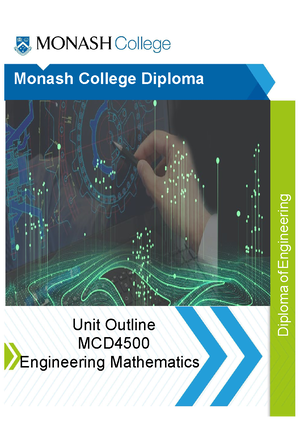 MCD 4500 Lect 1 Assumed Background - SCHOOL OF MATHEMATICAL SCIENCES ...