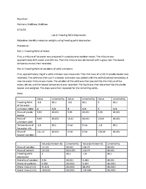 Lab 6 - Lab 6 - Reactions Between Ions in Aqueous Solution Post Lab Questions 1. How do your ...