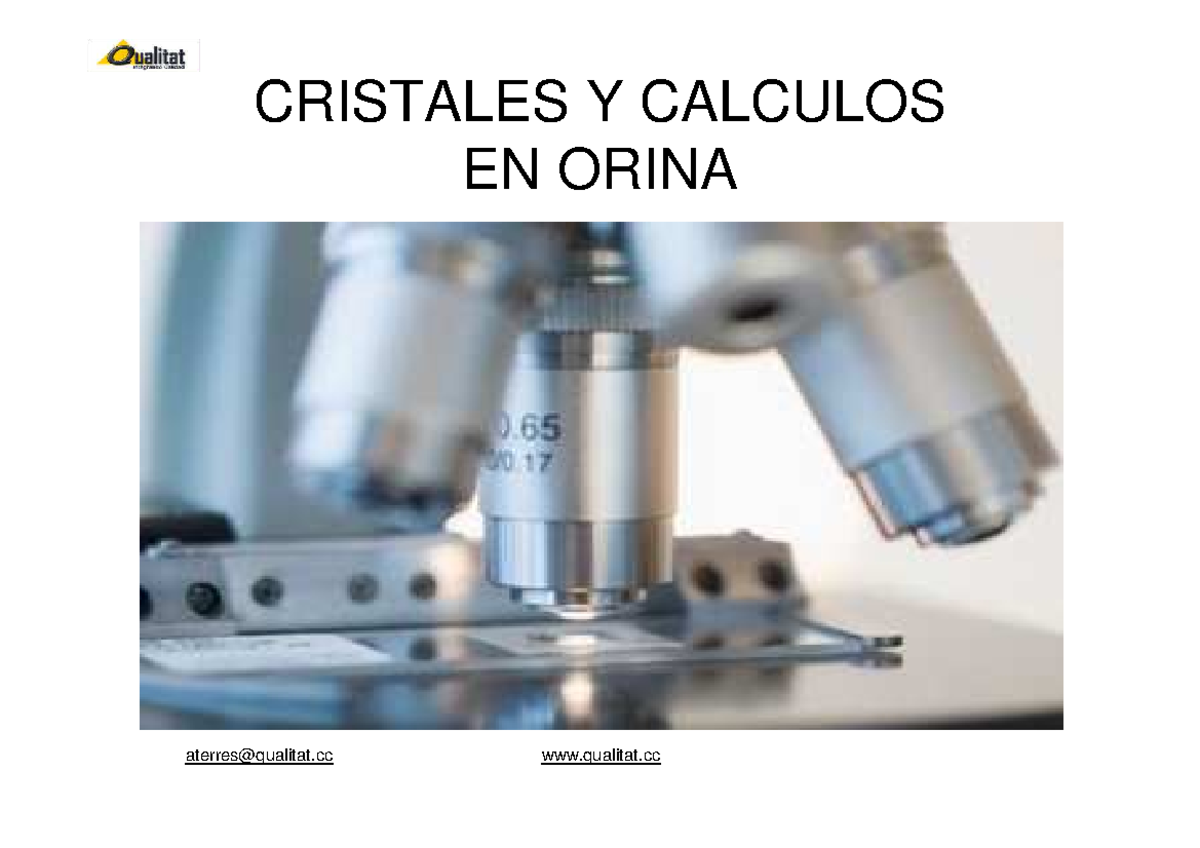 Cristales en orinas acidas y alcalinas