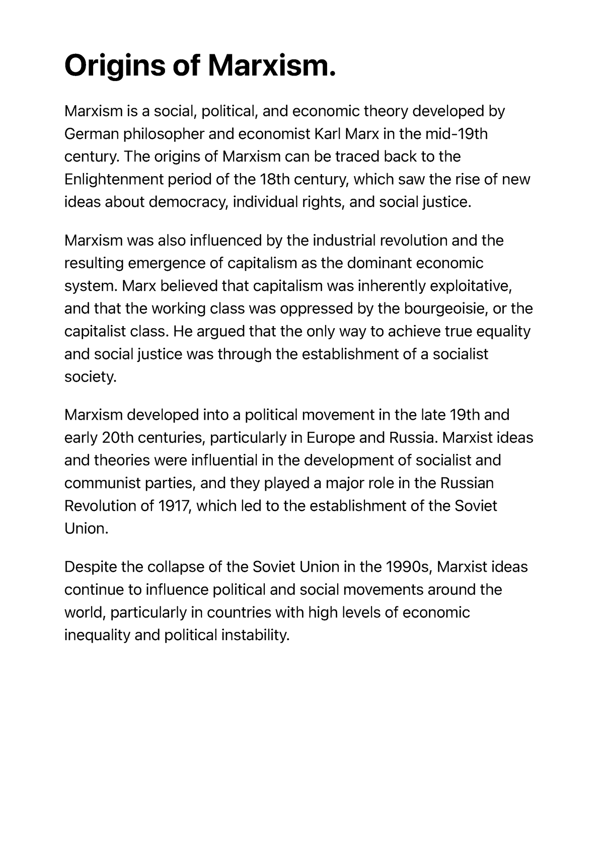 Origins Of Marxism - Hsha - Origins Of Marxism. Marxism Is A Social ...