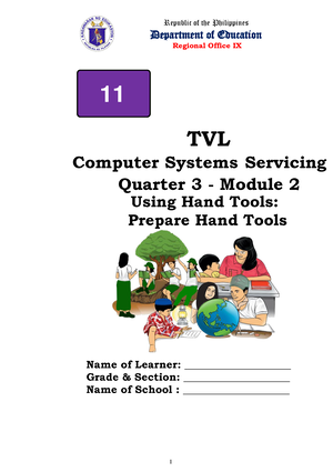 CSSG11-Q1 W1-PECS AQS - CSSG11-Q1 W1-PECS AQS - 9 TVL-ICT-CSS Quarter 1 ...