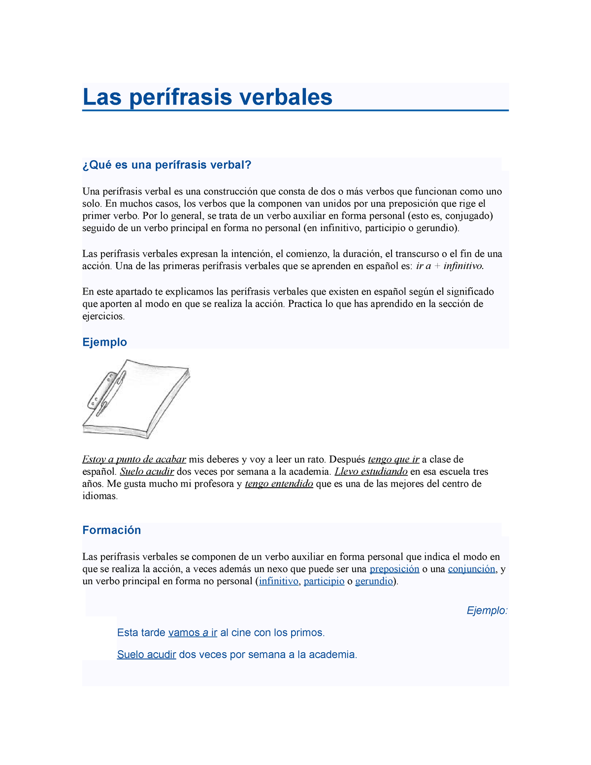 Las Perífrasis Verbales - Las Perífrasis Verbales ¿Qué Es Una ...