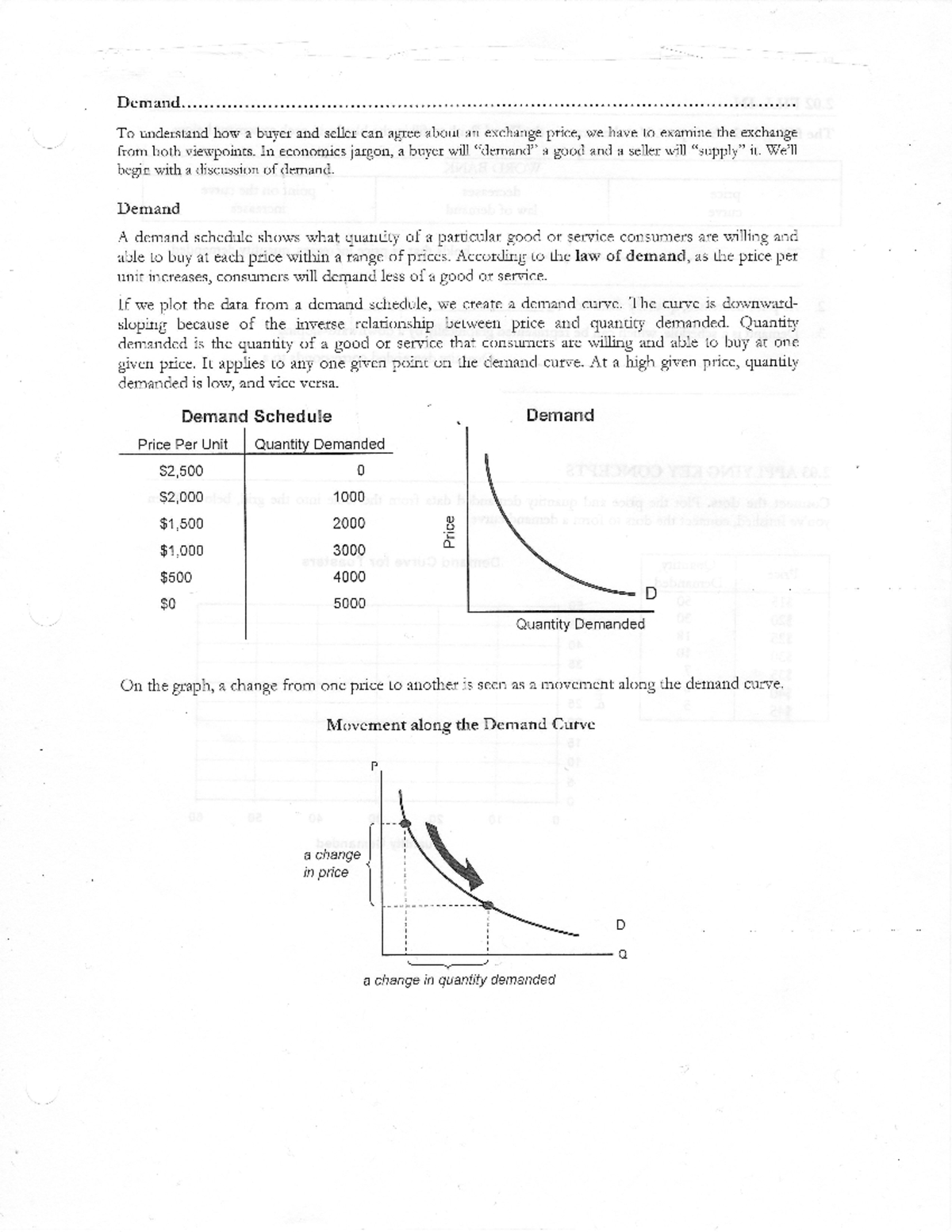 S&D - Demand 1 wksht - The worksheet is given to aid on the first exam ...